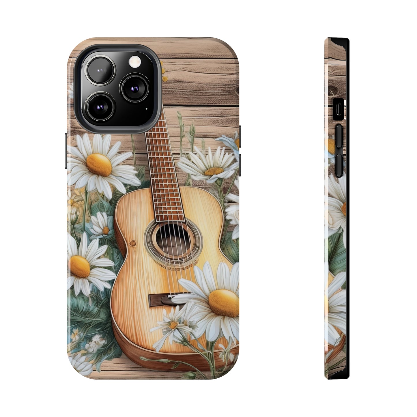 Guitar & Daisies - Tough Phone Cases