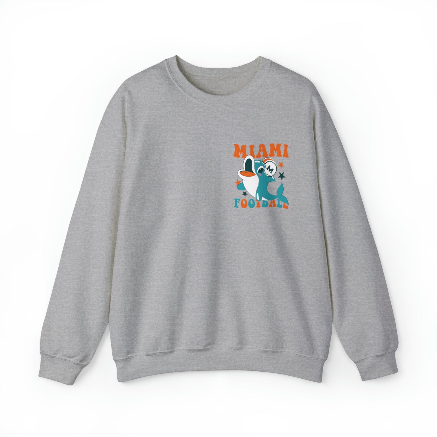 Miami Football Era - Front & Back - Unisex Heavy Blend™ Crewneck Sweatshirt