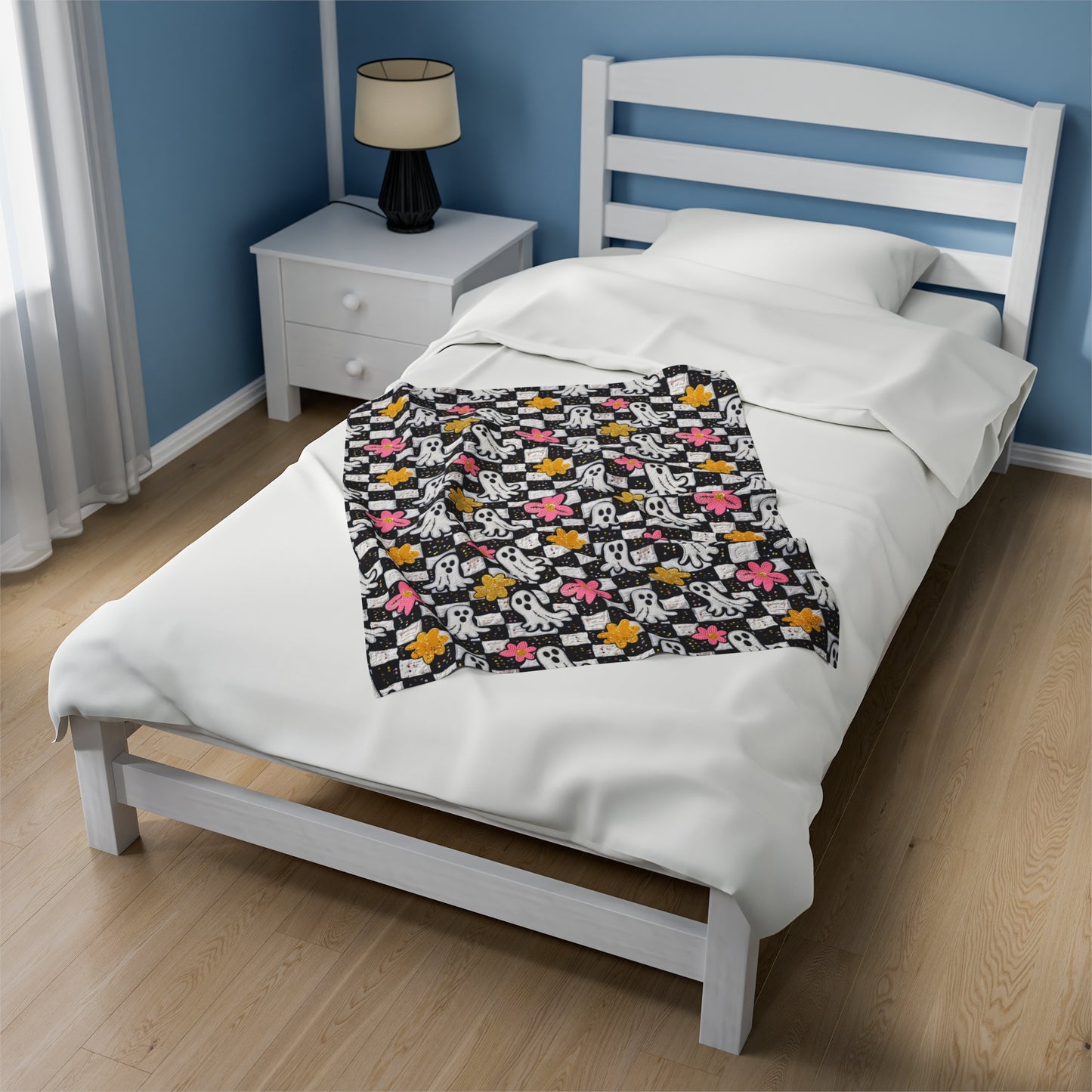 Checkered Halloween - Plush Blanket