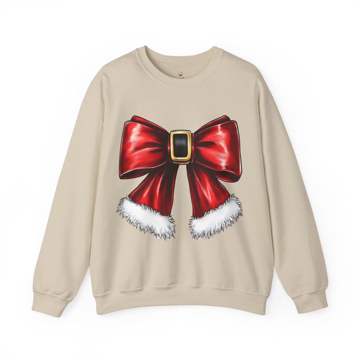 Santa Bow - Coquette - Crewneck Christmas Sweatshirt