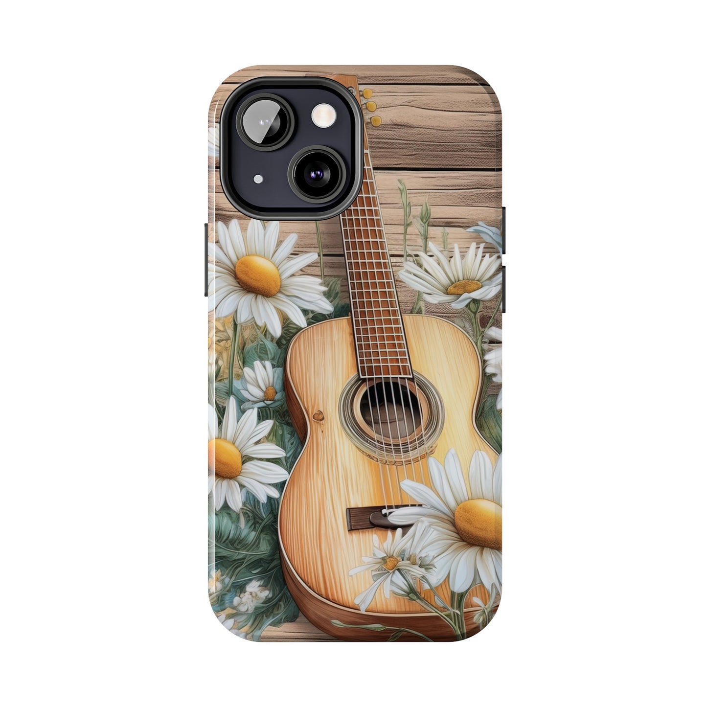 Guitar & Daisies - Tough Phone Cases