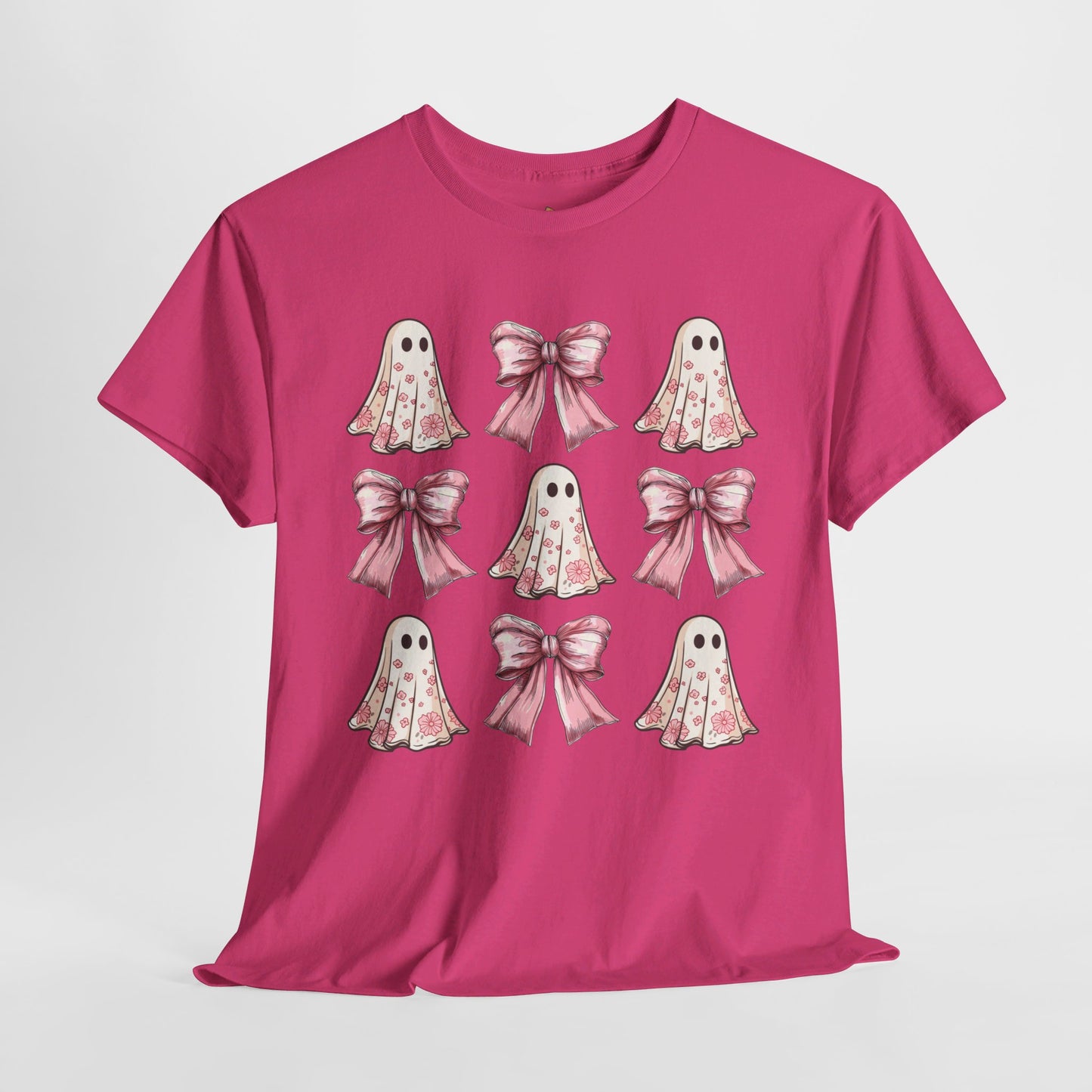 Floral Pink Ghosts  - Unisex Heavy Cotton Tee