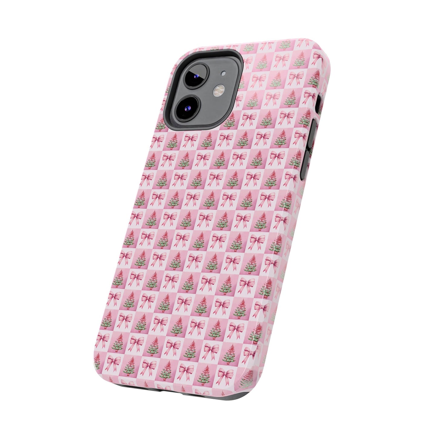 Pink Christmas Checkered -  Tough Phone Cases