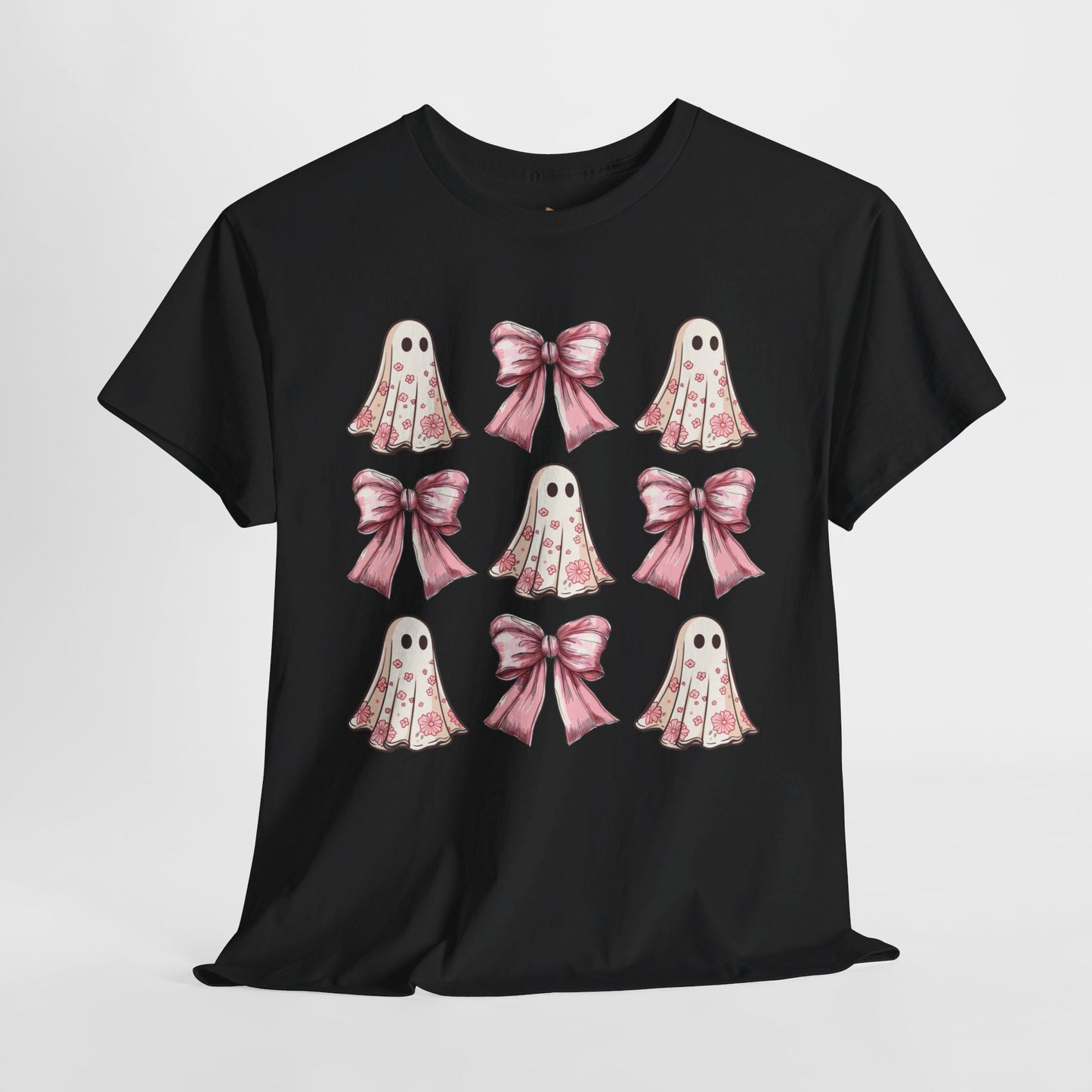 Floral Pink Ghosts  - Unisex Heavy Cotton Tee