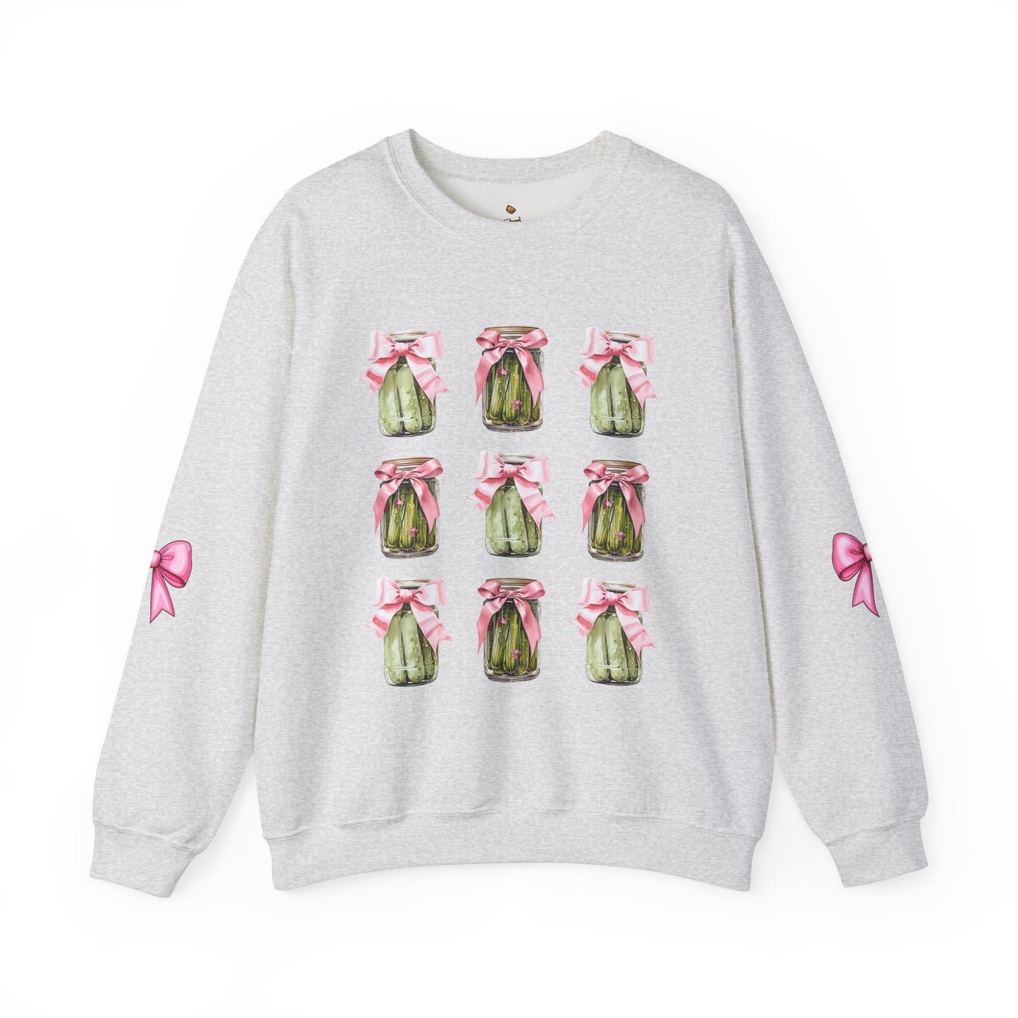 "Pretty Pickles" Pink Sweatshirt – Cute Aesthetic Pickle Jar Crewneck