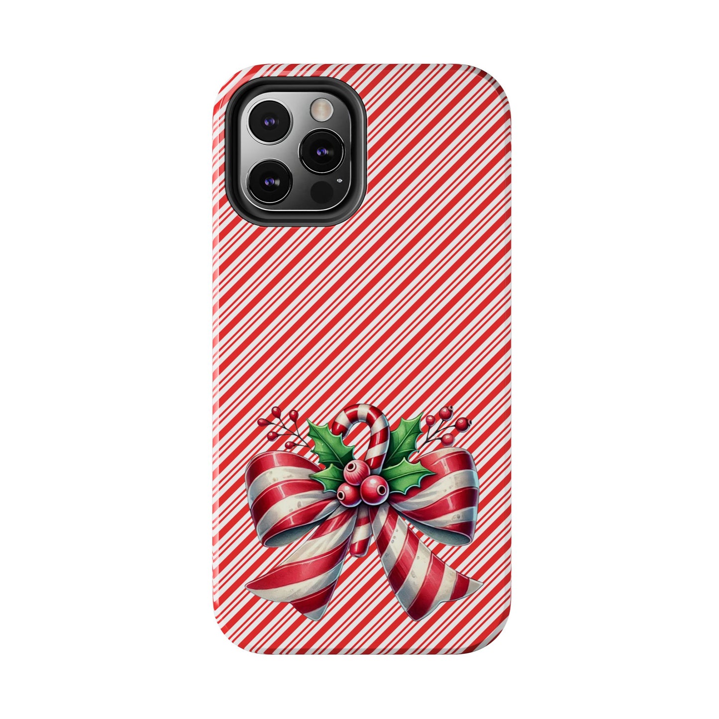 Candy Cane Bow - Christmas  -  Tough Phone Cases