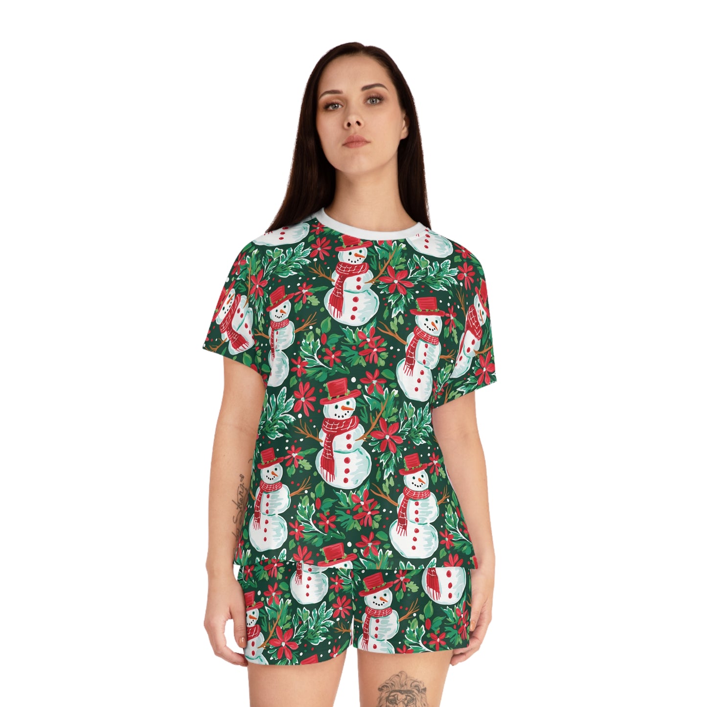 Holly Jolly Snowman - Women's Short Pajama Set