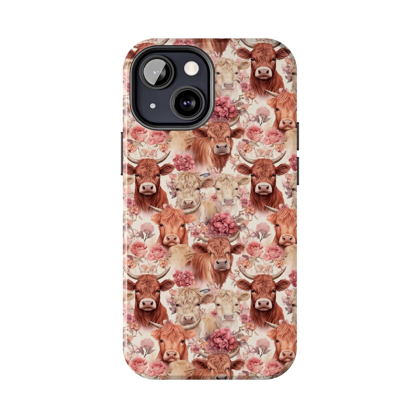 Highland Cow Floral - Tough Phone Cases