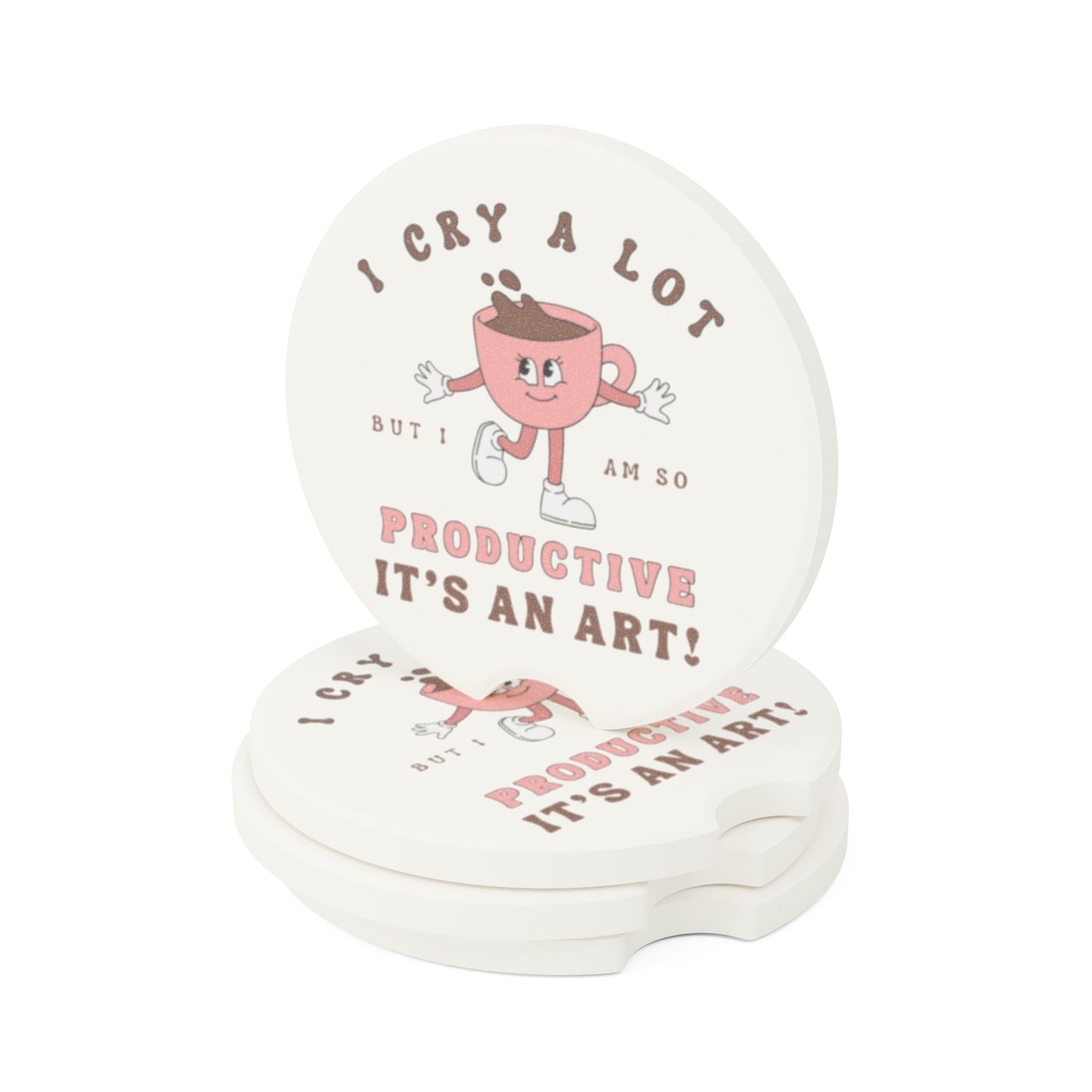 I cry a lot - Soapstone Car Coaster