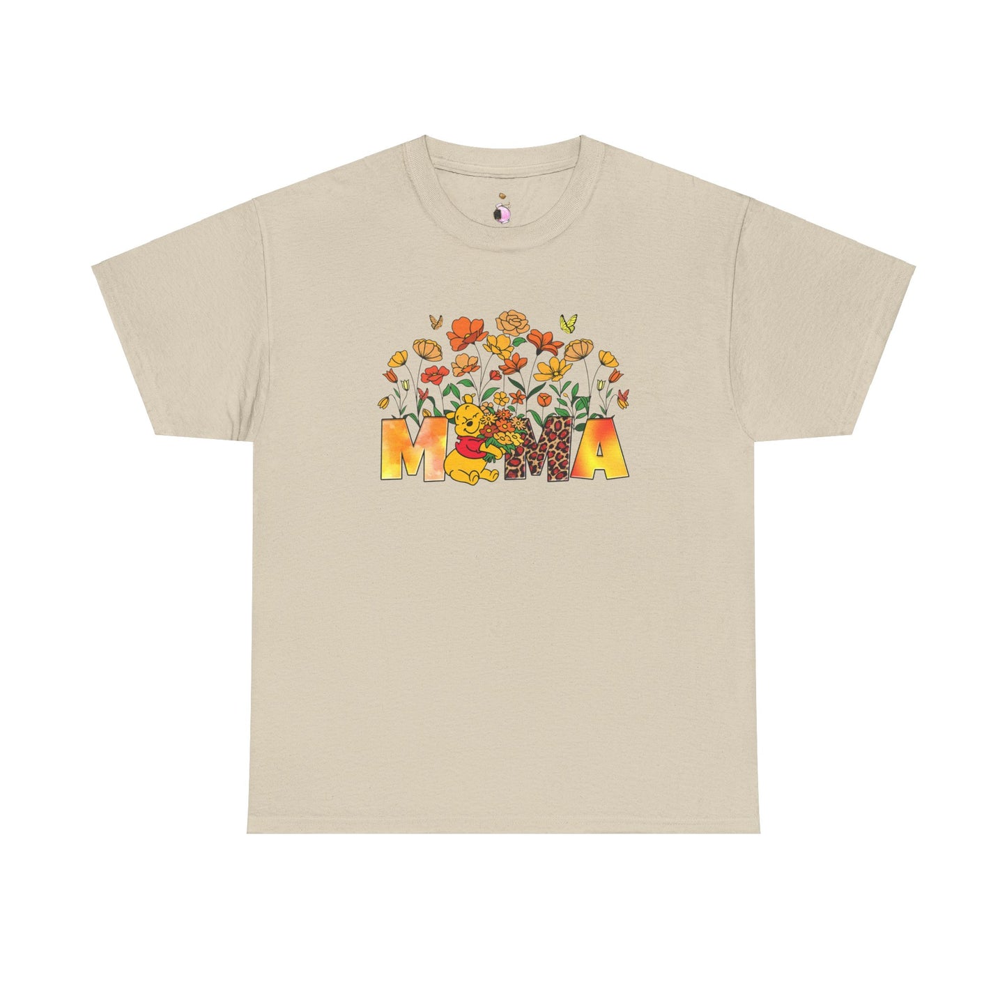 Pooh Floral Mama   - Unisex Heavy Cotton Tee