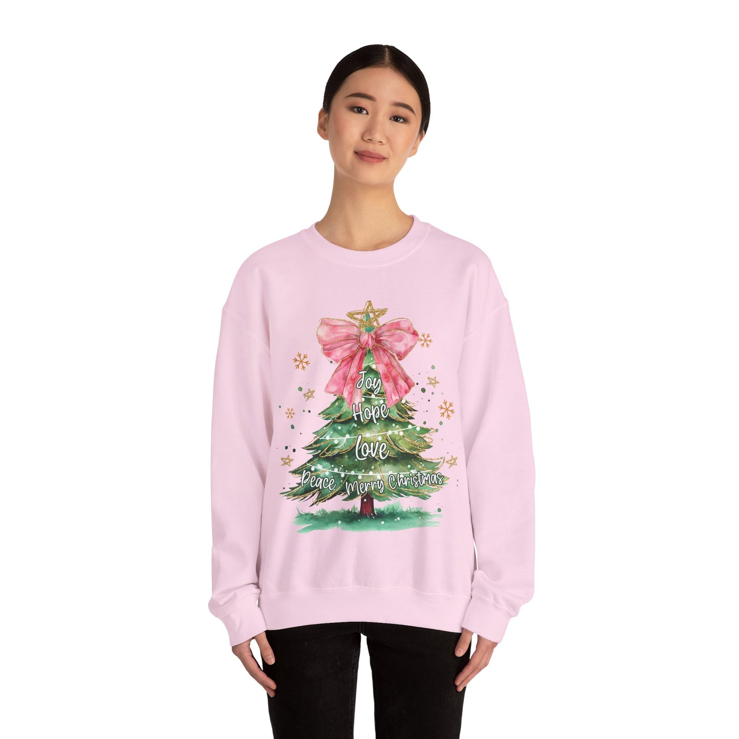 Joy Hope Tree Christmas Sweatshirt