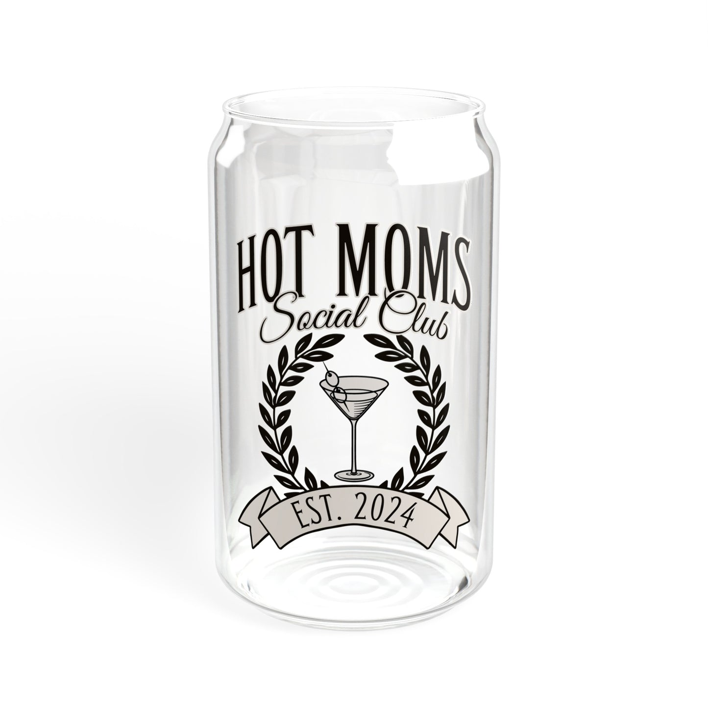 Hot Moms Social Club - Sipper Glass, 16oz