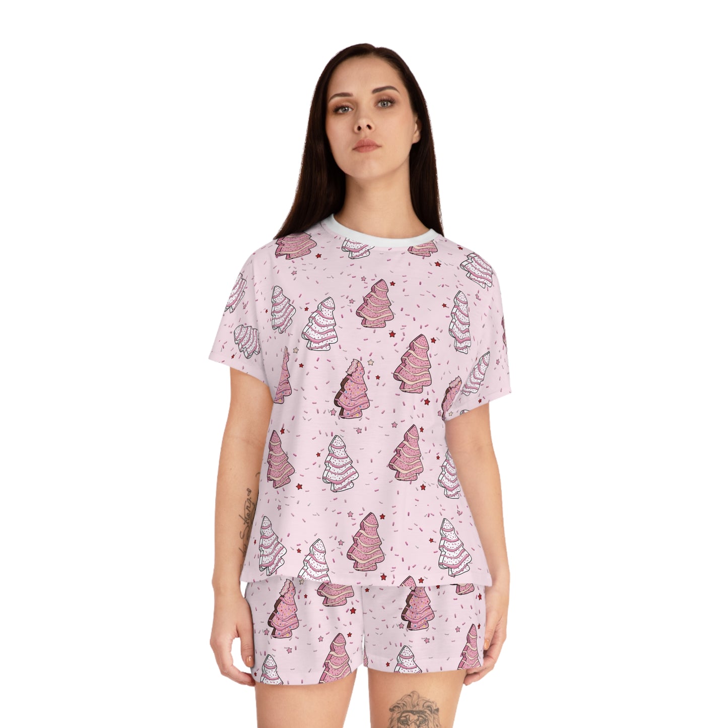 Pink Tree Cakes - Women's Short Pajama Set