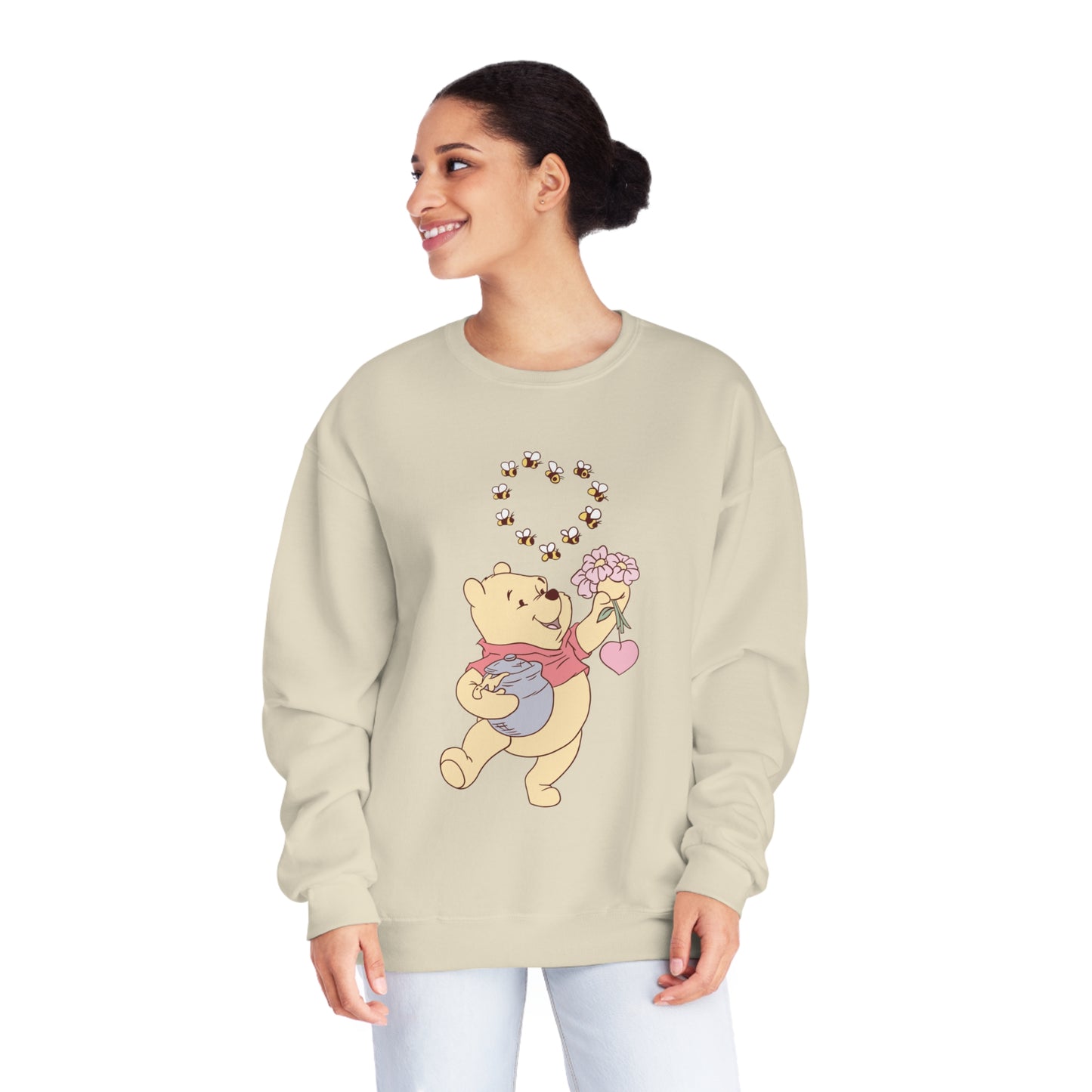 Honey Bee Heart - Unisex NuBlend® Crewneck Sweatshirt