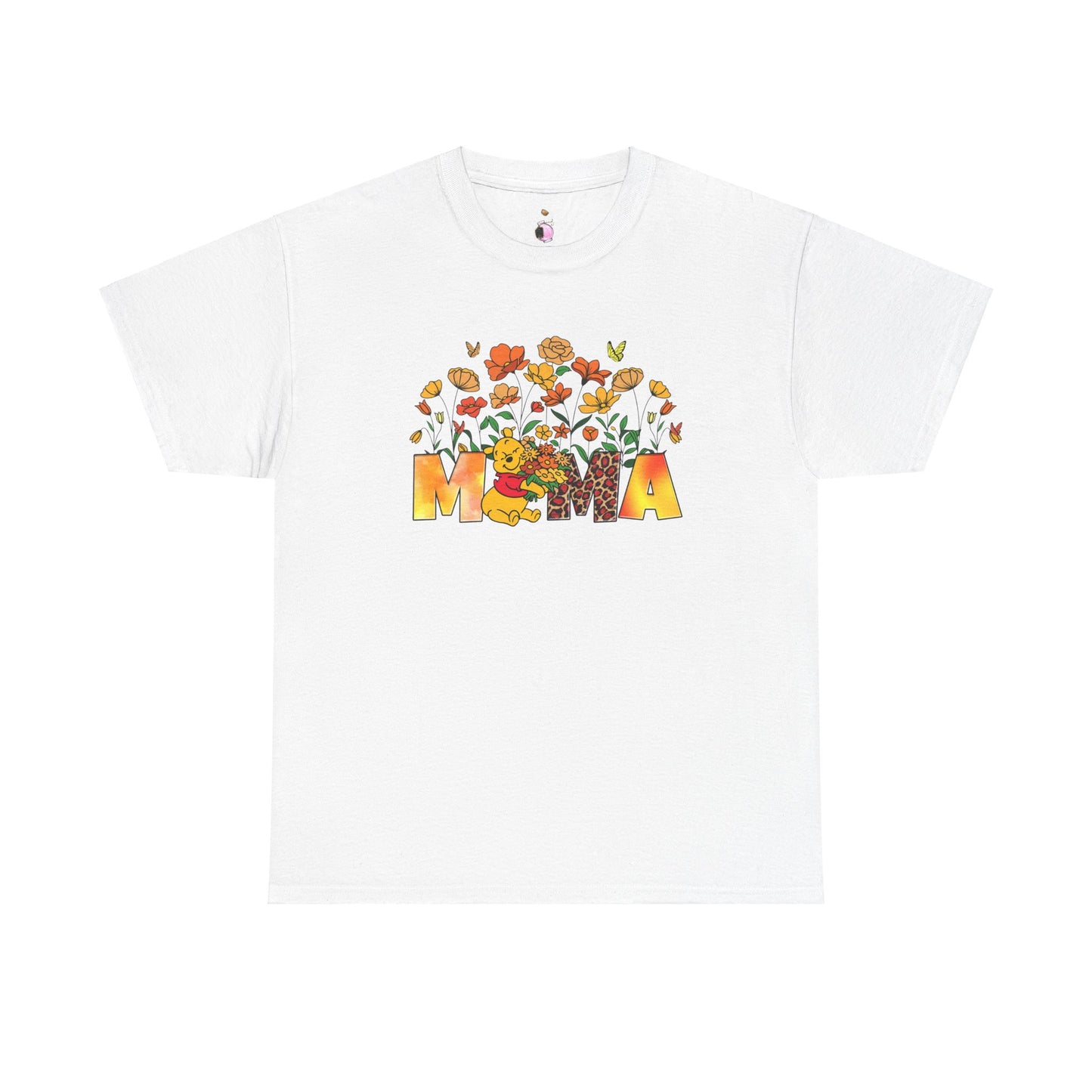 Pooh Floral Mama   - Unisex Heavy Cotton Tee