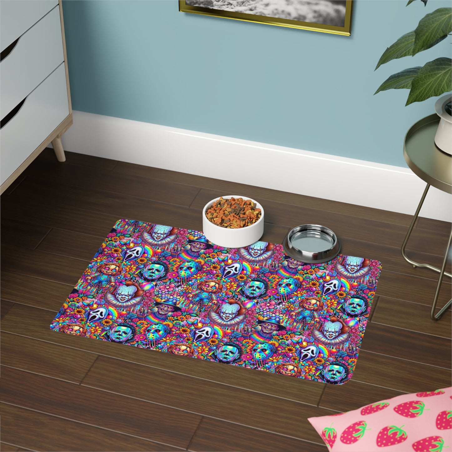 Neon Horror - Pet Food Mat (12x18)