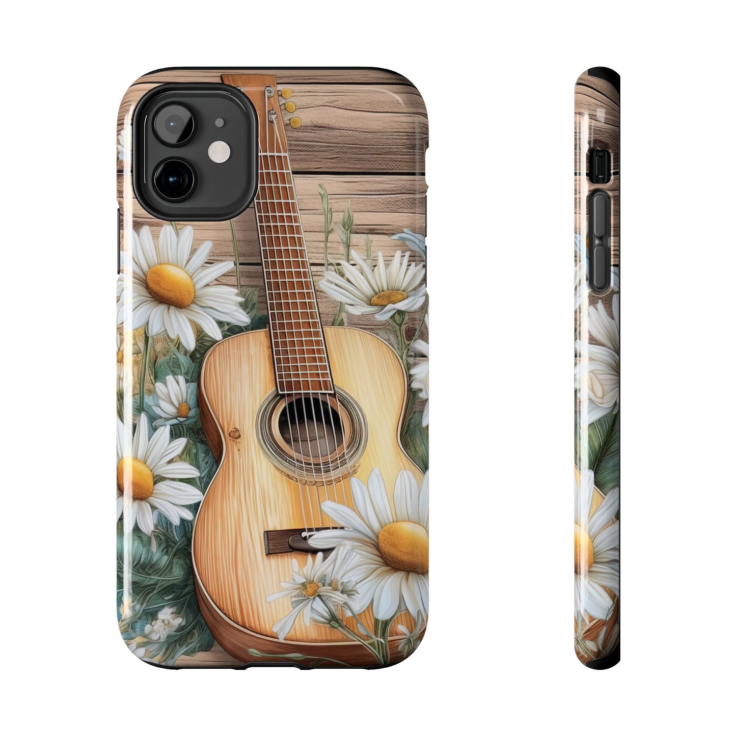 Guitar & Daisies - Tough Phone Cases