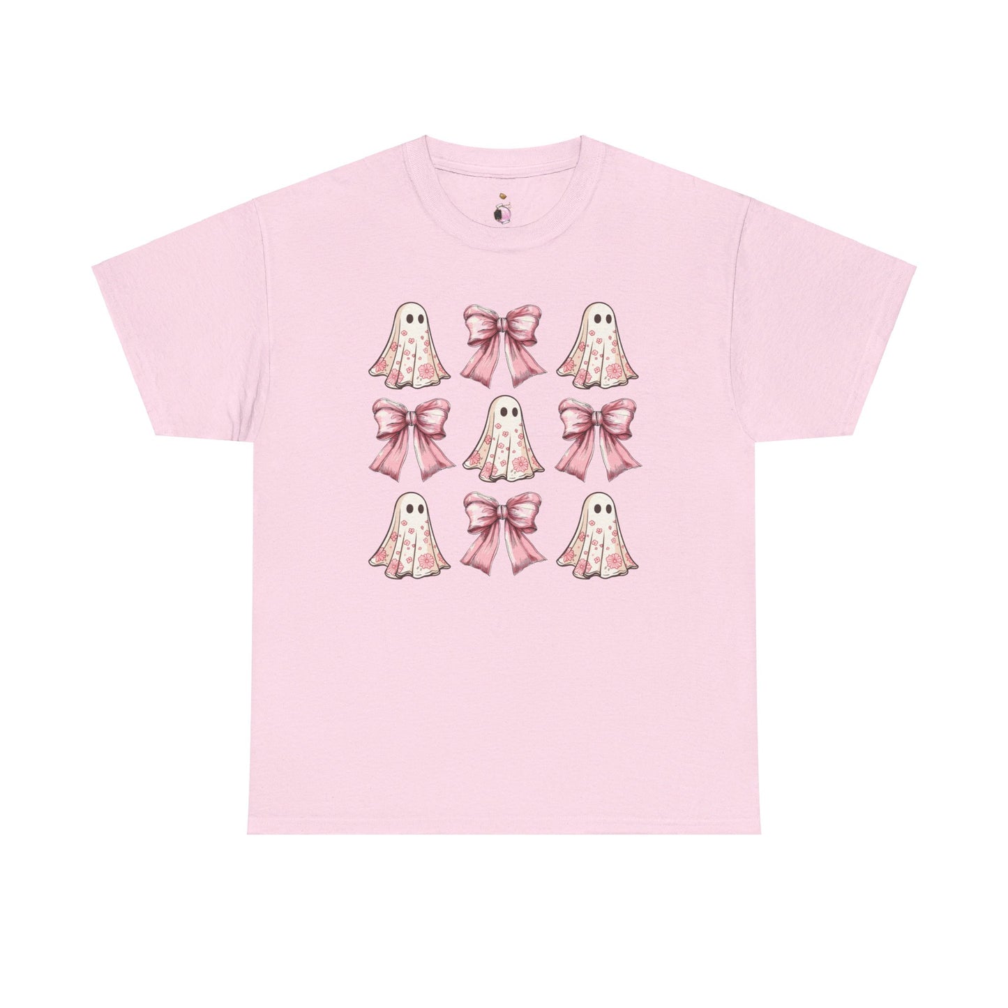 Floral Pink Ghosts  - Unisex Heavy Cotton Tee