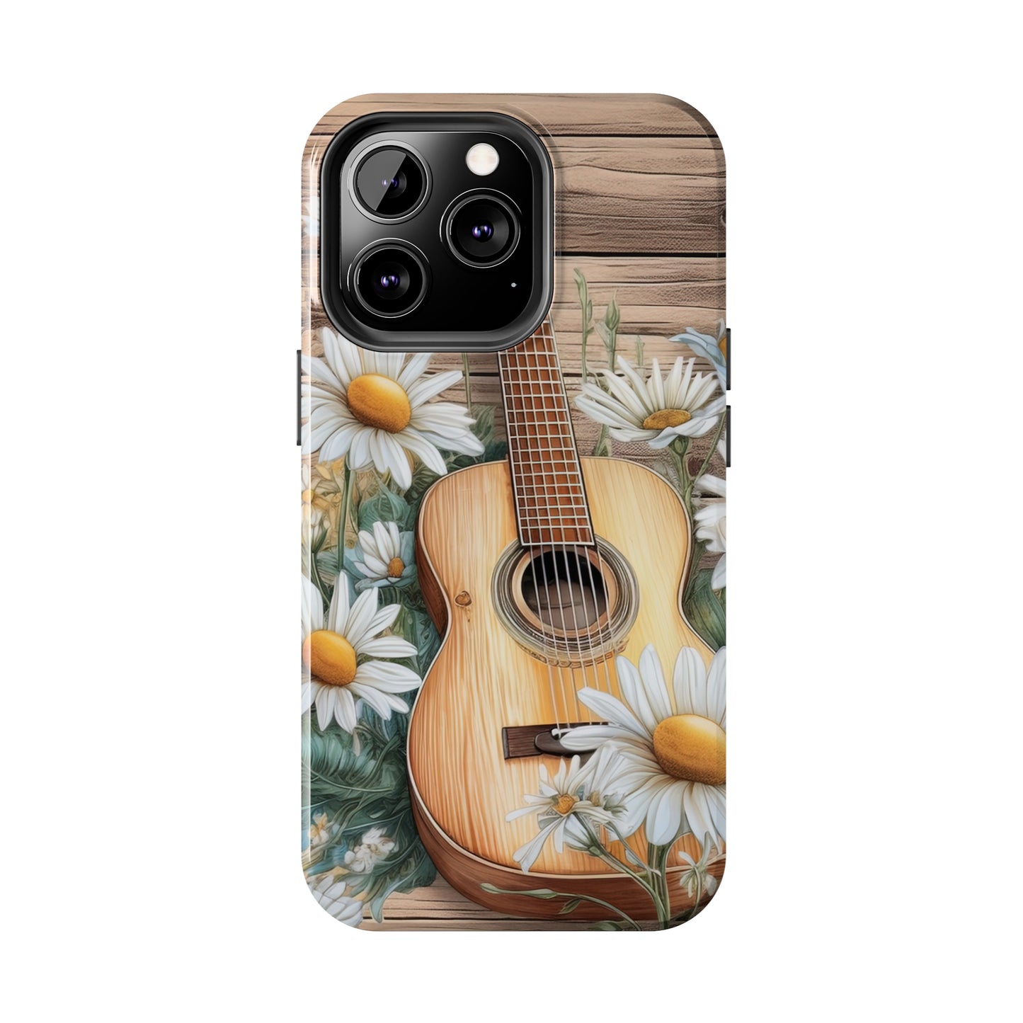 Guitar & Daisies - Tough Phone Cases