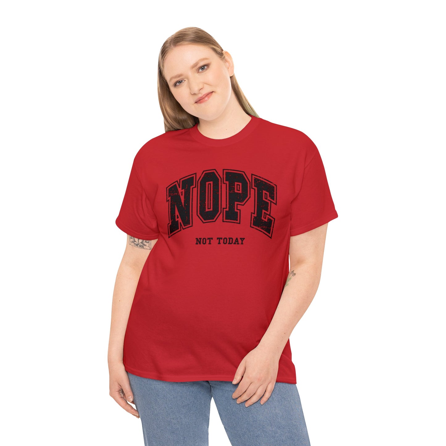 Nope, not today - Unisex Heavy Cotton Tee