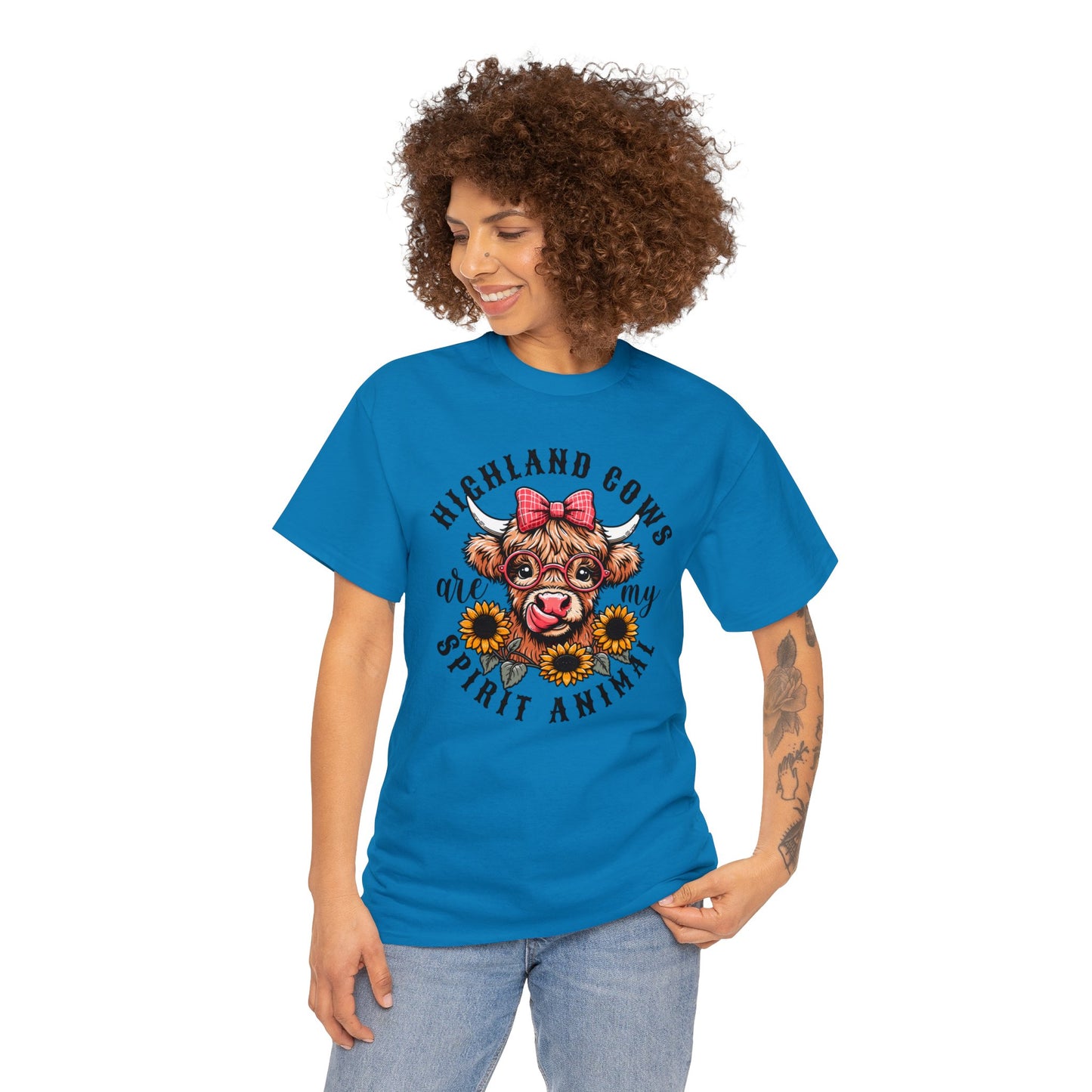 Highland Cows are my Spirit Animal - Unisex Heavy Cotton Tee