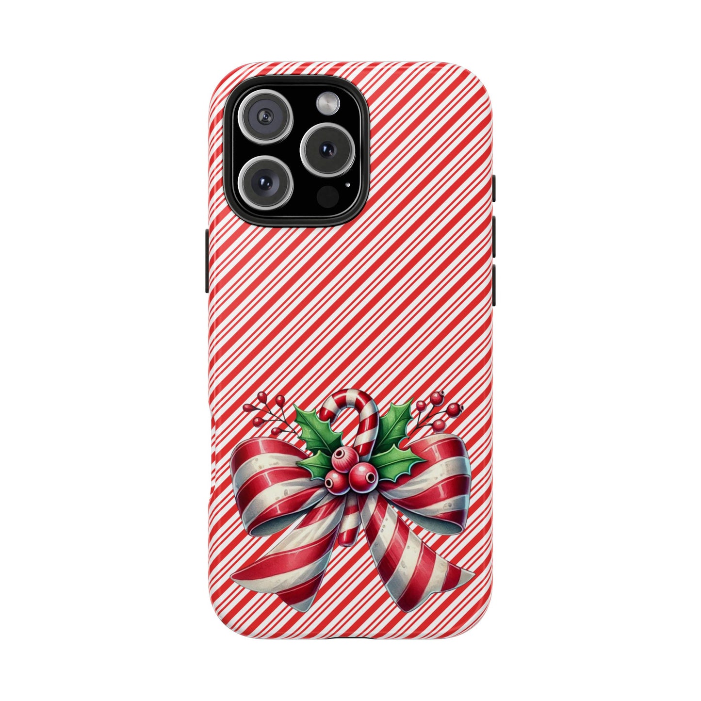 Candy Cane Bow - Christmas  -  Tough Phone Cases