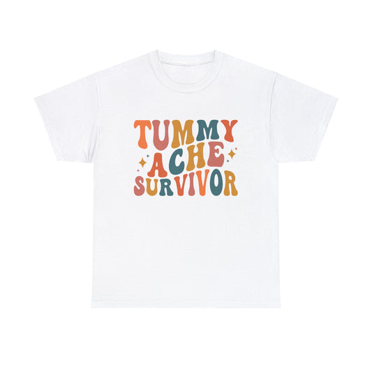 Tummy Ache Survivor -  of Unisex Heavy Cotton Tee