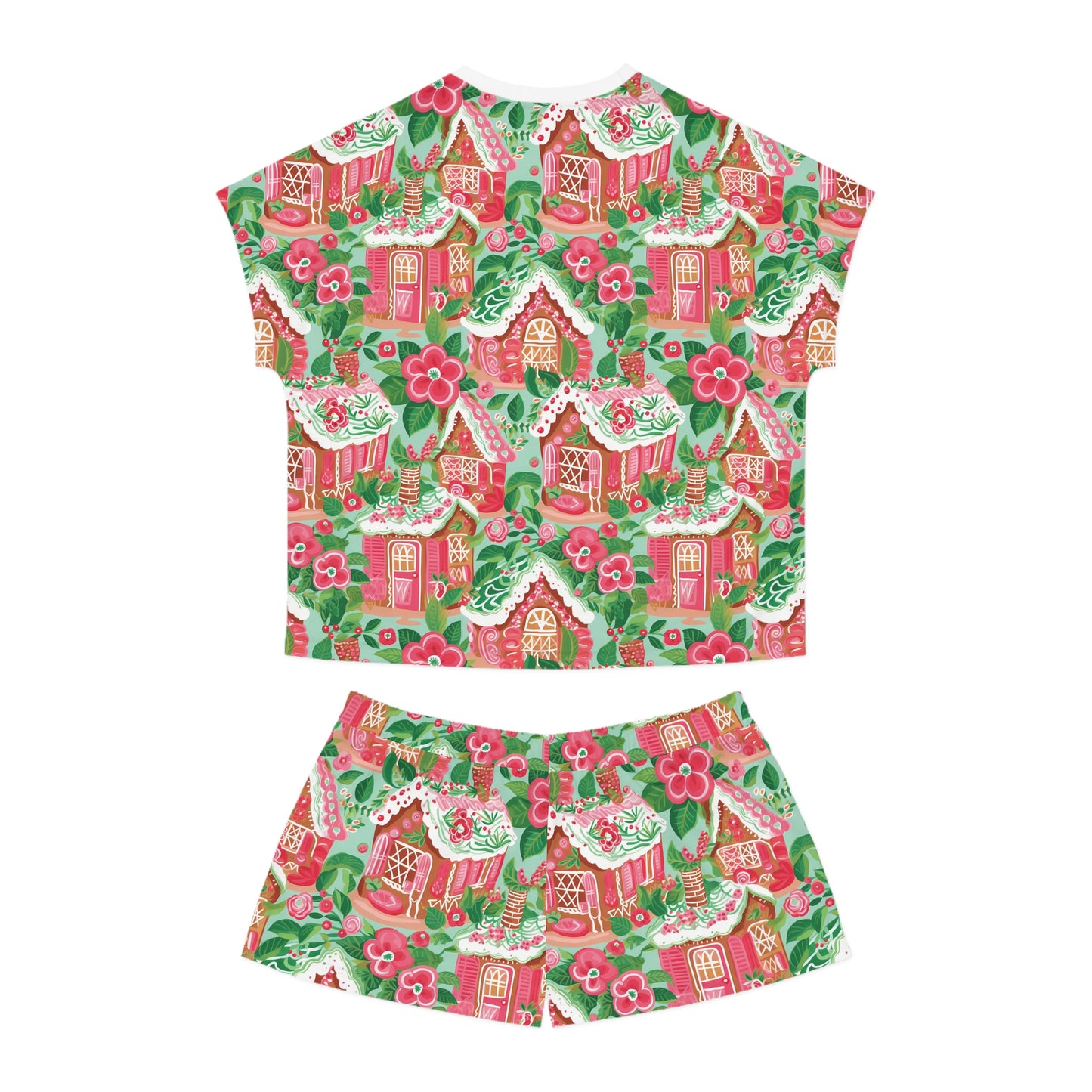 Pink Gingerbread  - Women's Short Pajama Set