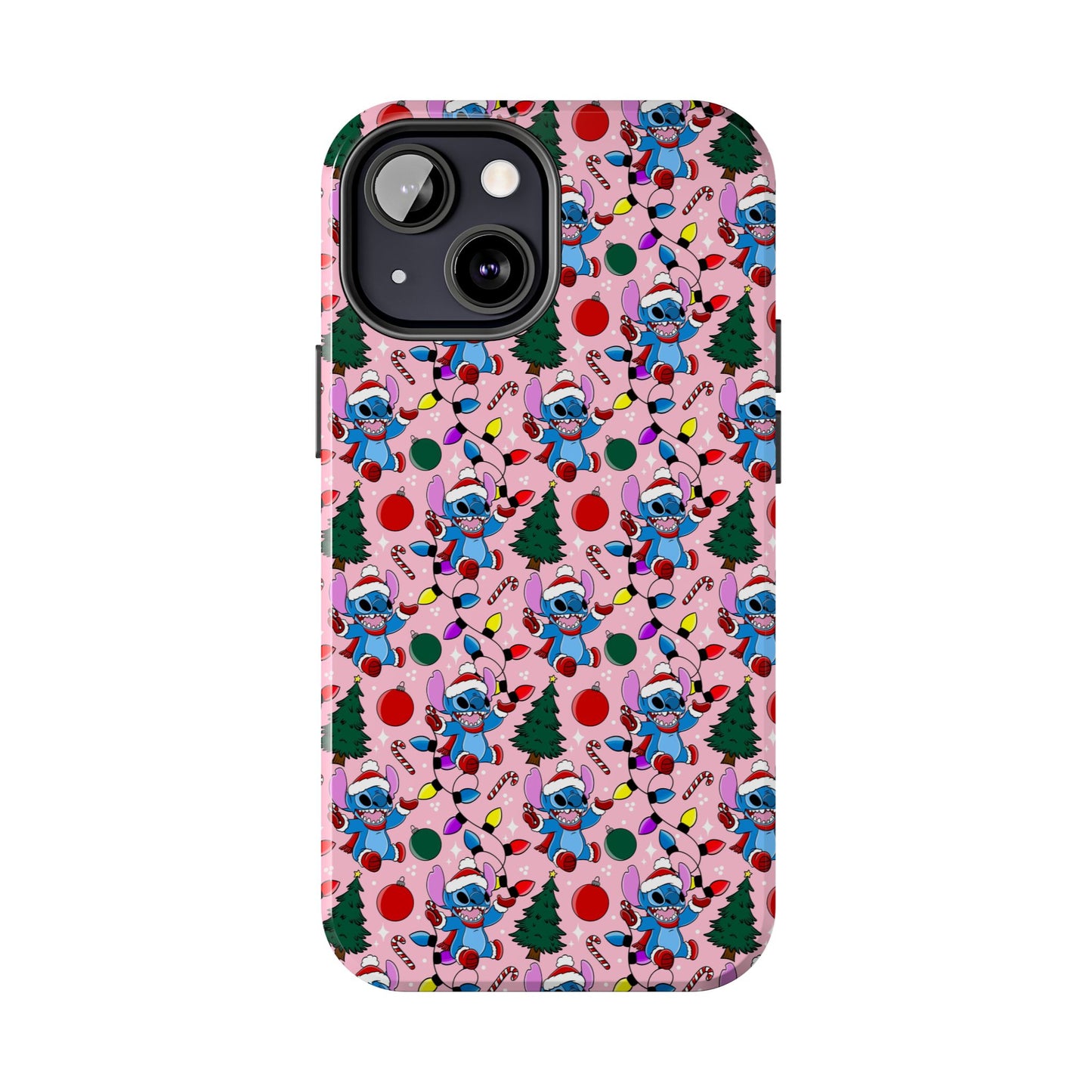 Pink Christmas Blue Alien -  Tough Phone Cases