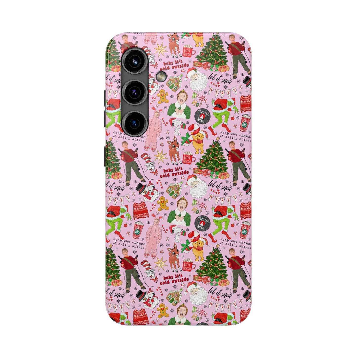 Pink Classic Christmas Movies  -  Tough Phone Cases