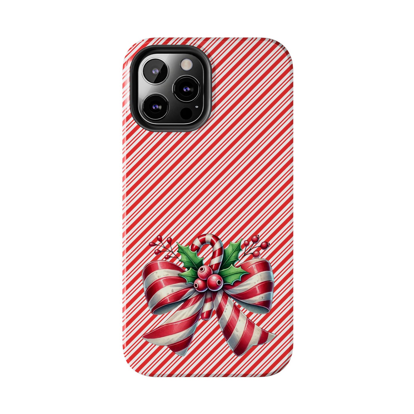 Candy Cane Bow - Christmas  -  Tough Phone Cases