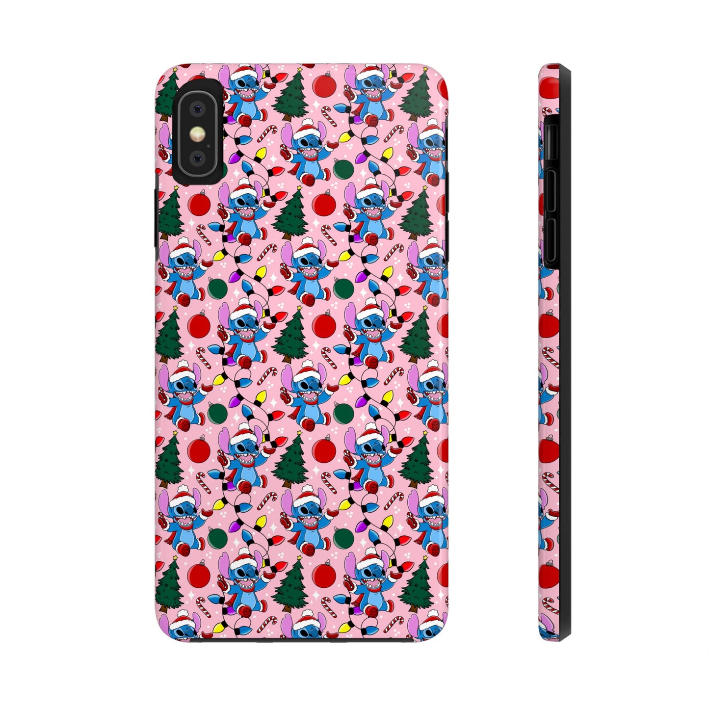 Pink Christmas Blue Alien -  Tough Phone Cases