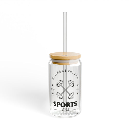 Crying At The Gym - Sipper Glass, 16oz