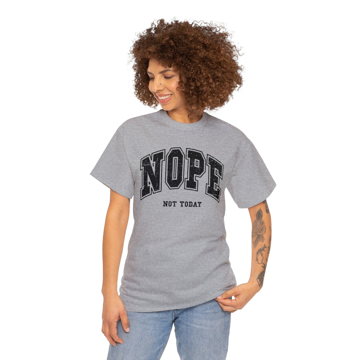 Nope, not today - Unisex Heavy Cotton Tee