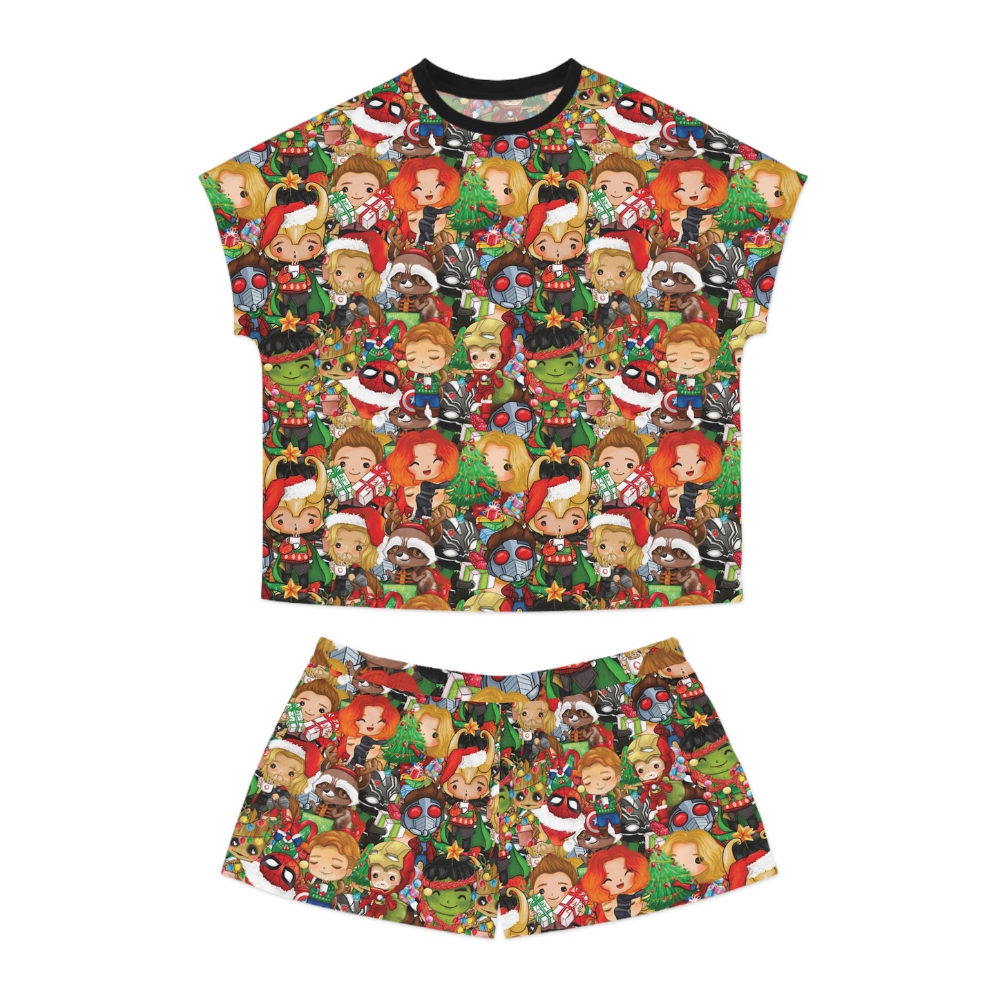 Super Hero Christmas  - Women's Short Pajama Set