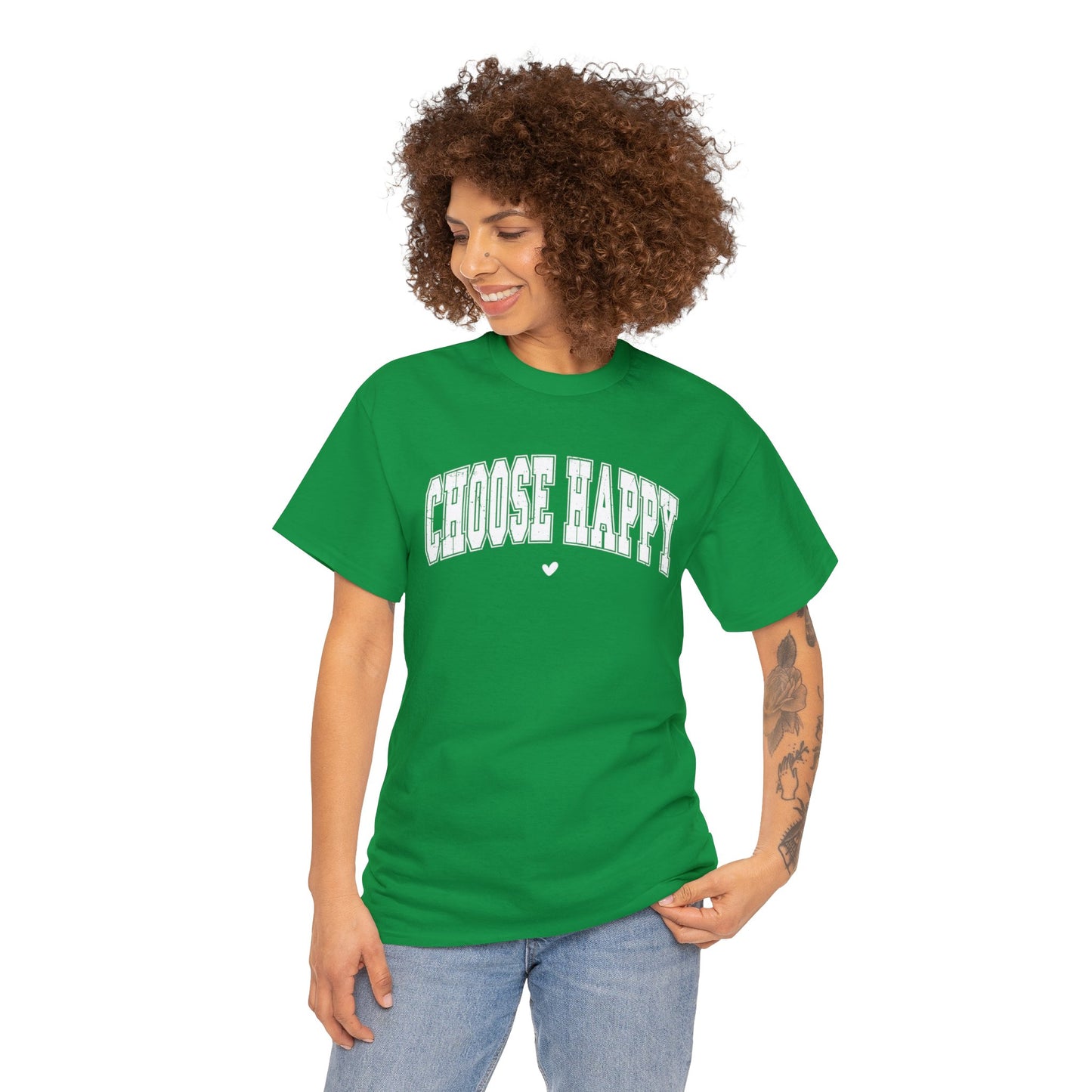 Choose Happy - Unisex Heavy Cotton Tee