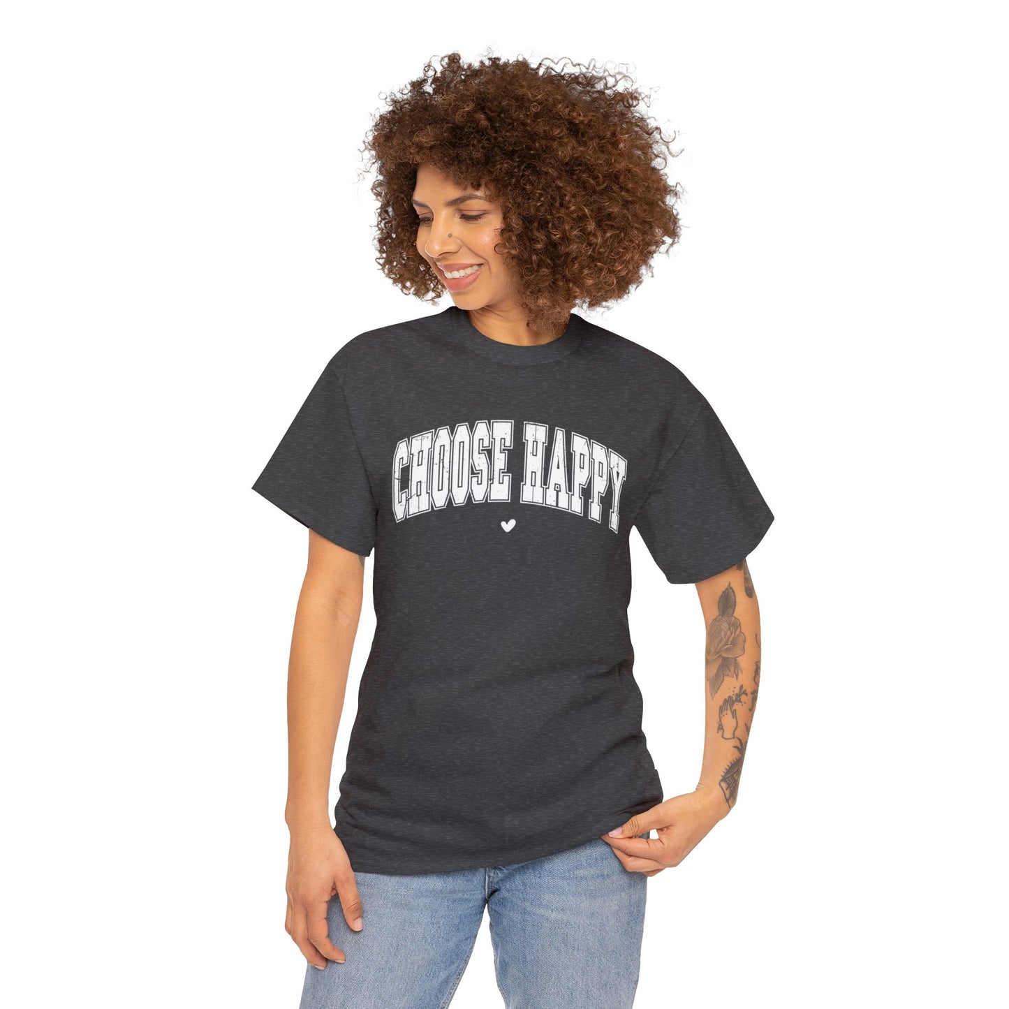 Choose Happy - Unisex Heavy Cotton Tee