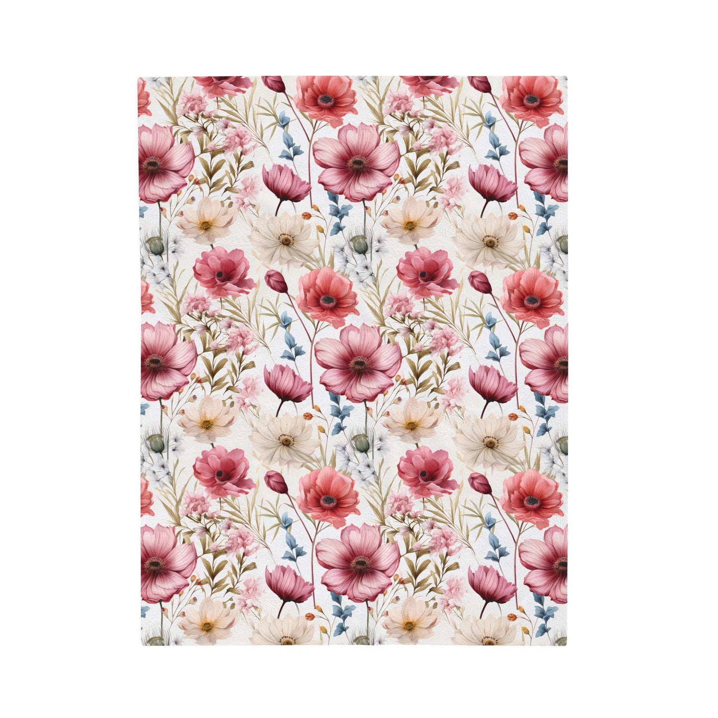 Summer Flowers - Plush Blanket