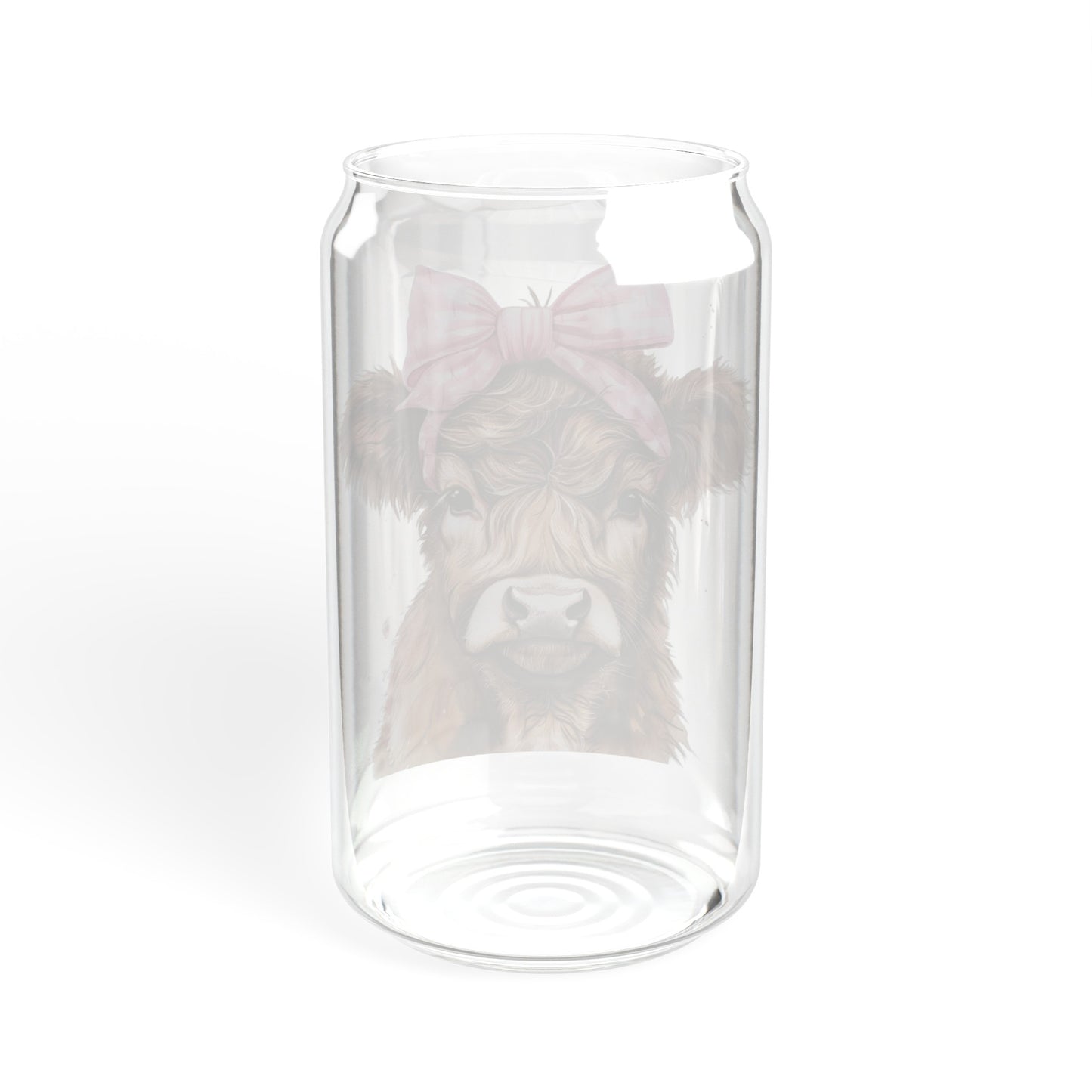 Cutie Little Cow - Sipper Glass, 16oz