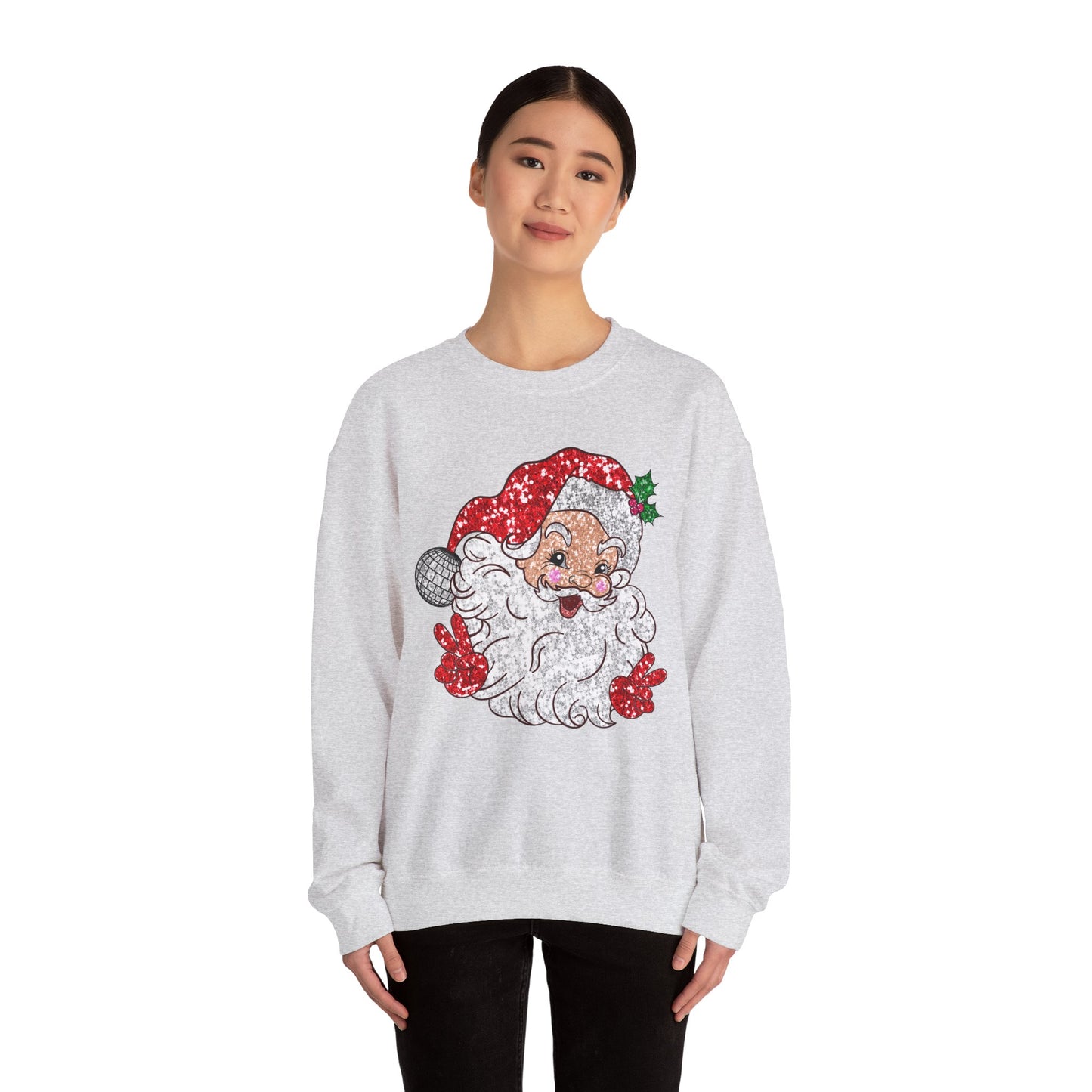 Sparkle Santa Christmas Sweatshirt