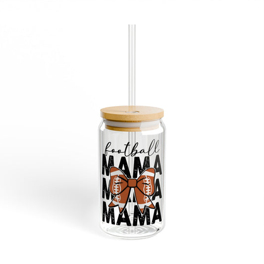 Football Mama - Sipper Glass, 16oz