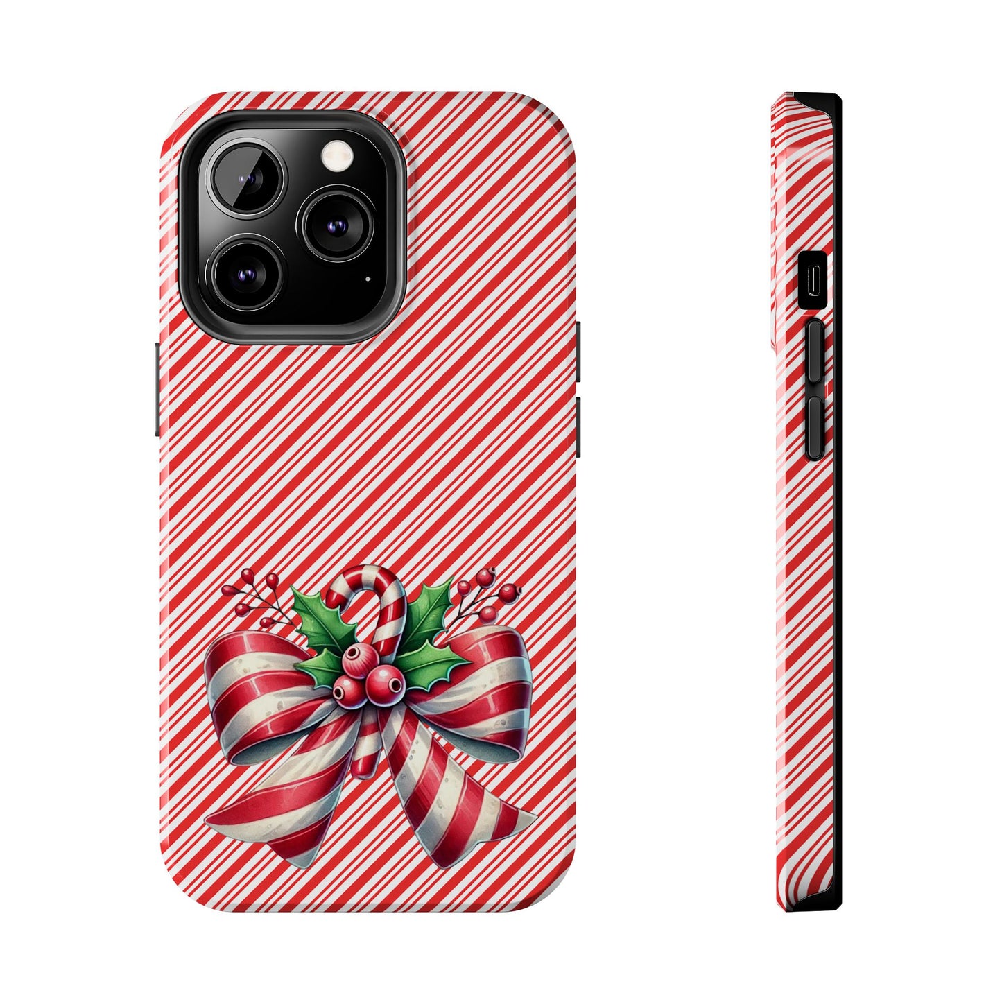 Candy Cane Bow - Christmas  -  Tough Phone Cases