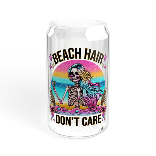 Beach Hair Don't Care - Sipper Glass, 16oz