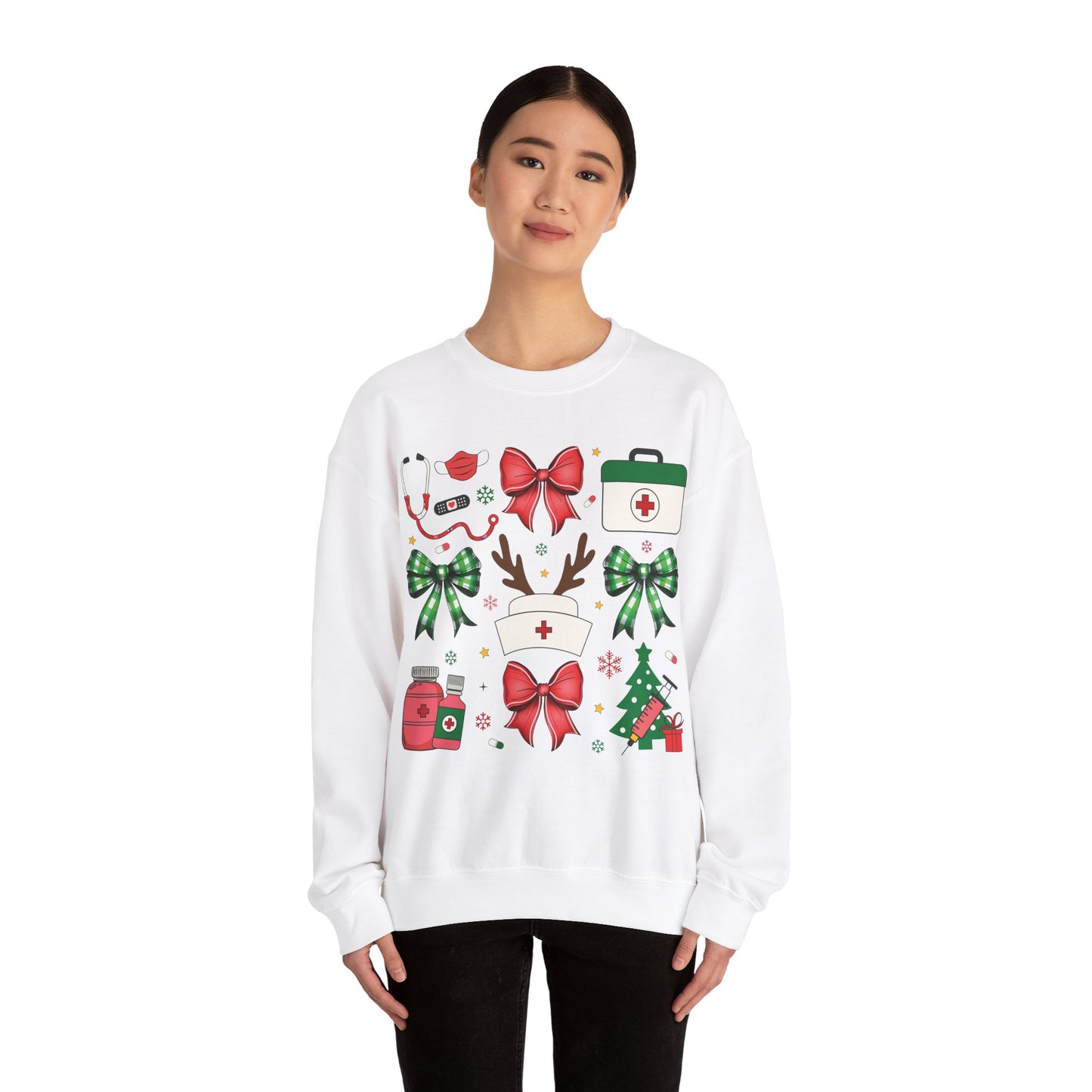 Christmas Nurse Coquette Christmas Sweatshirt