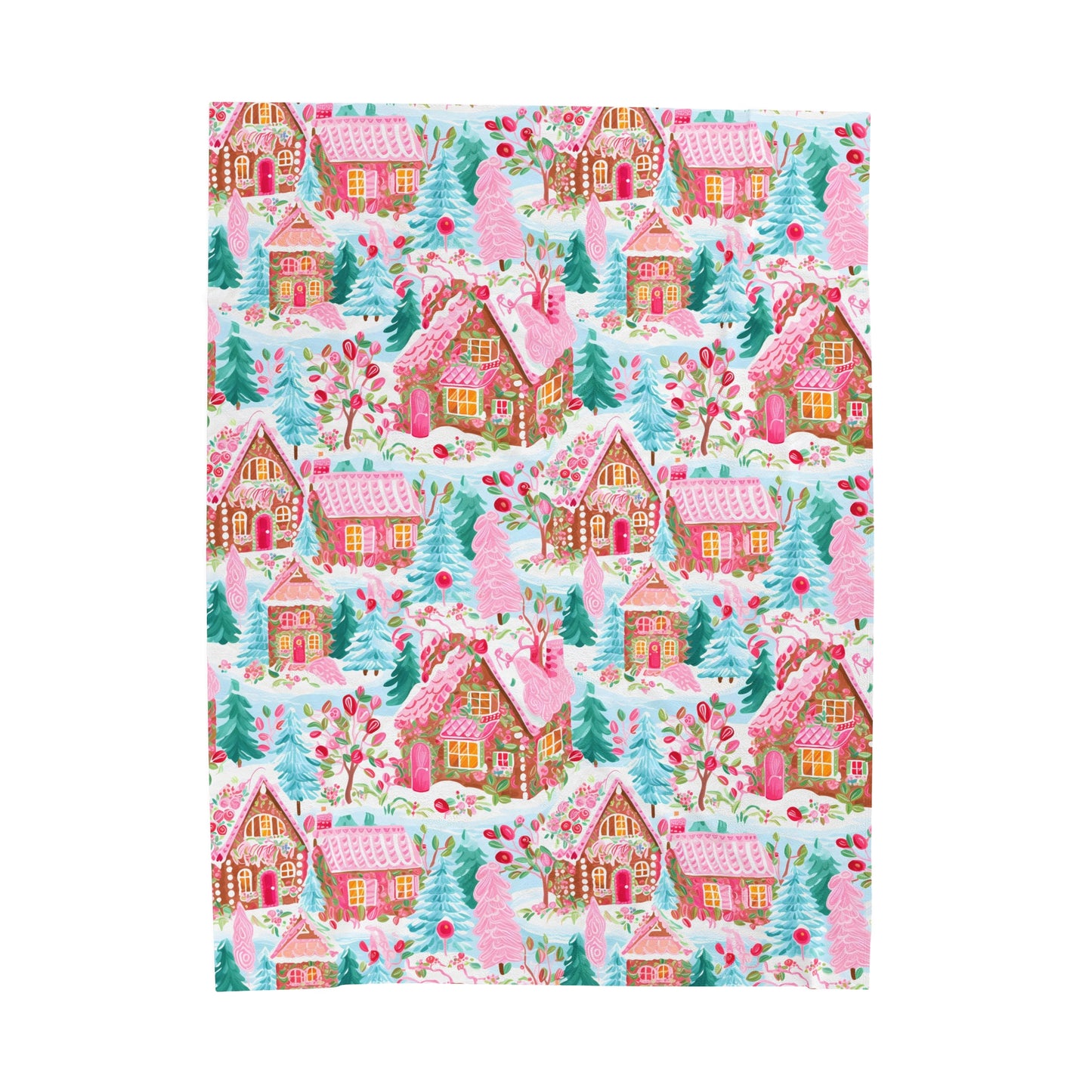 Sugar Plum Cottage - Plush Christmas Blanket