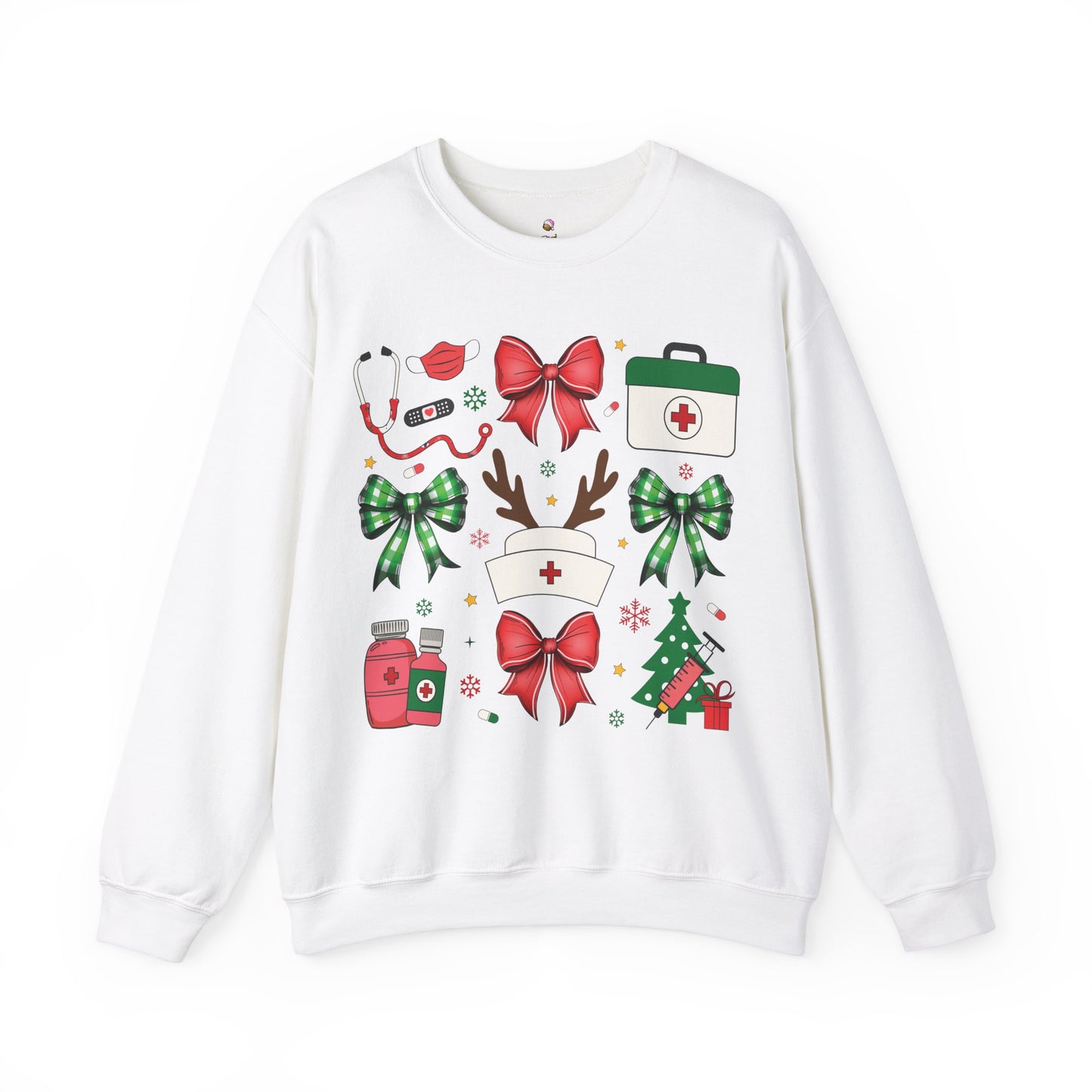 Christmas Nurse Coquette Christmas Sweatshirt