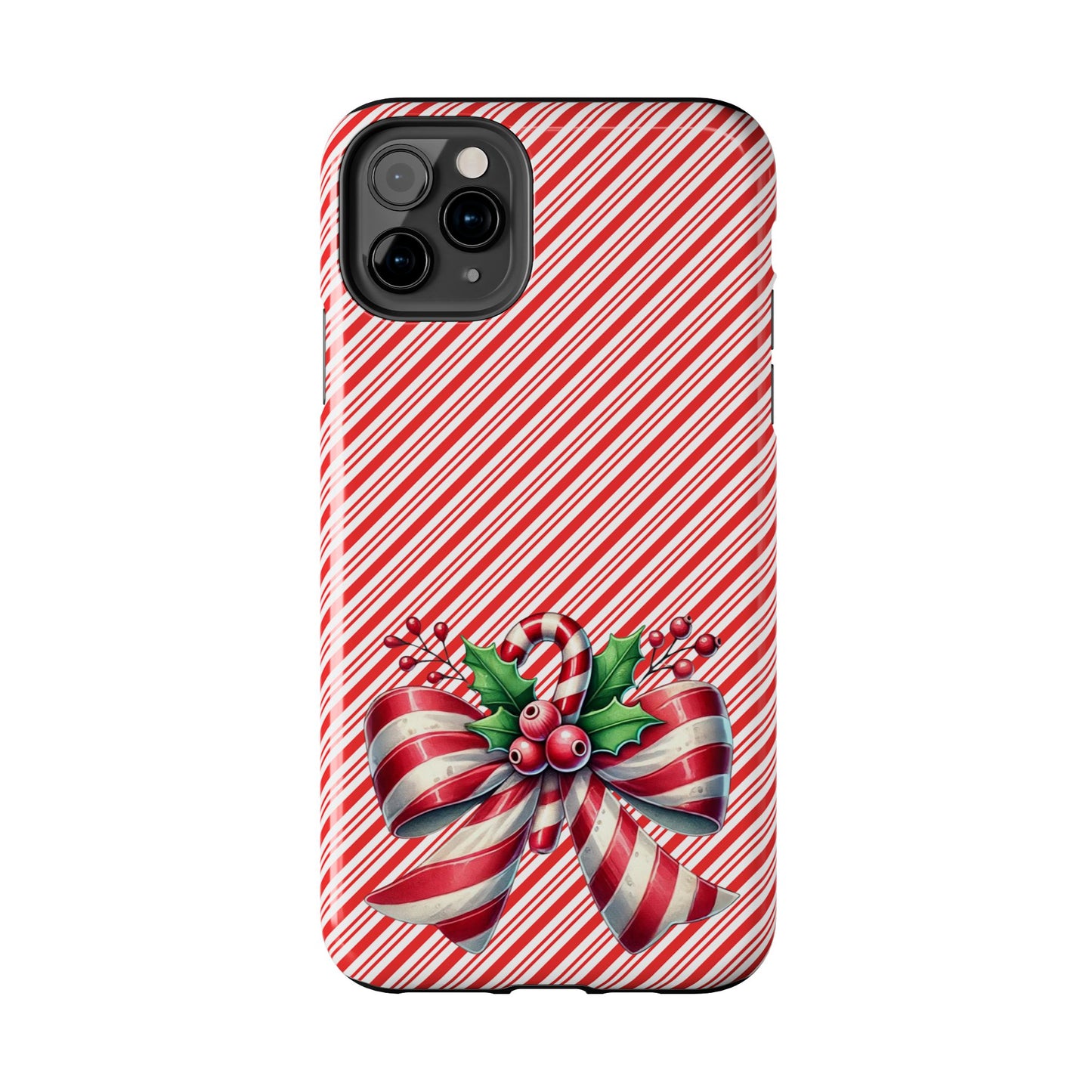 Candy Cane Bow - Christmas  -  Tough Phone Cases