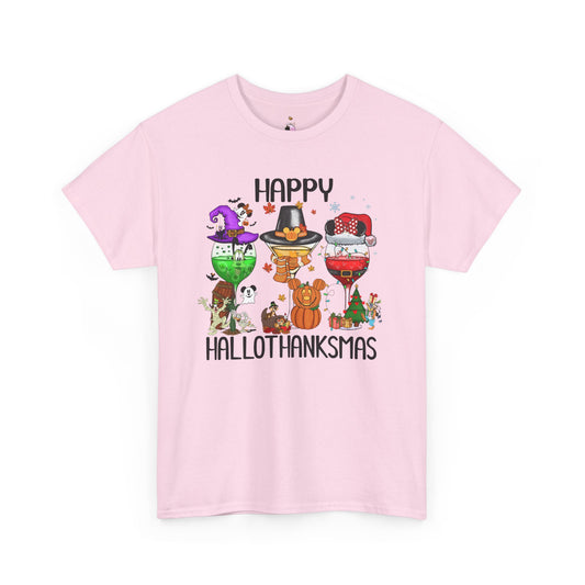 Happy Hallowthanksmas - Halloween Thanksgiving Christmas Character Shirt