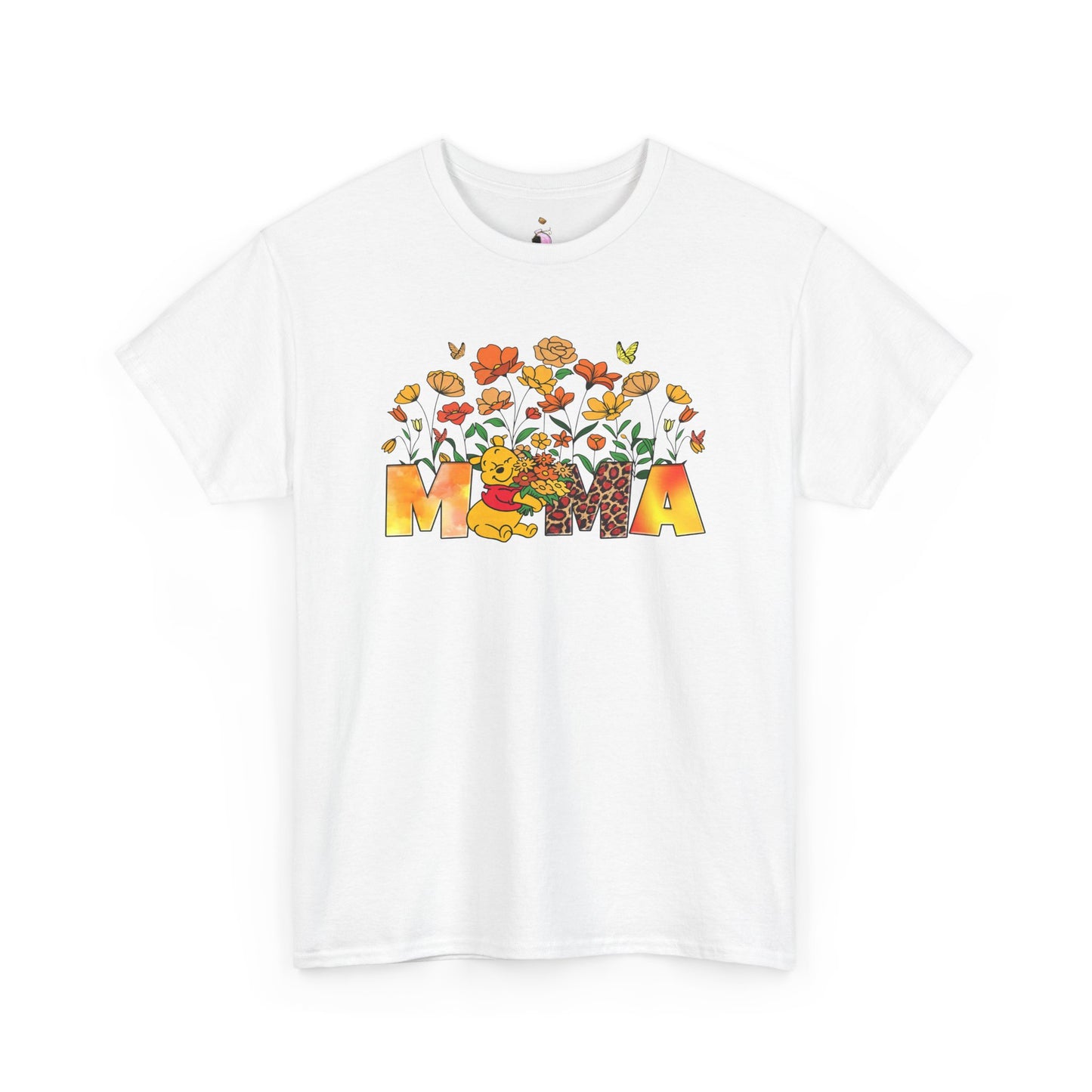 Pooh Floral Mama   - Unisex Heavy Cotton Tee