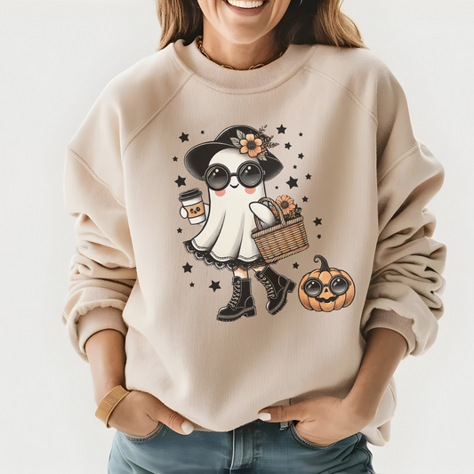 Boo-Jee Girly Ghost - Halloween Sweatshirt